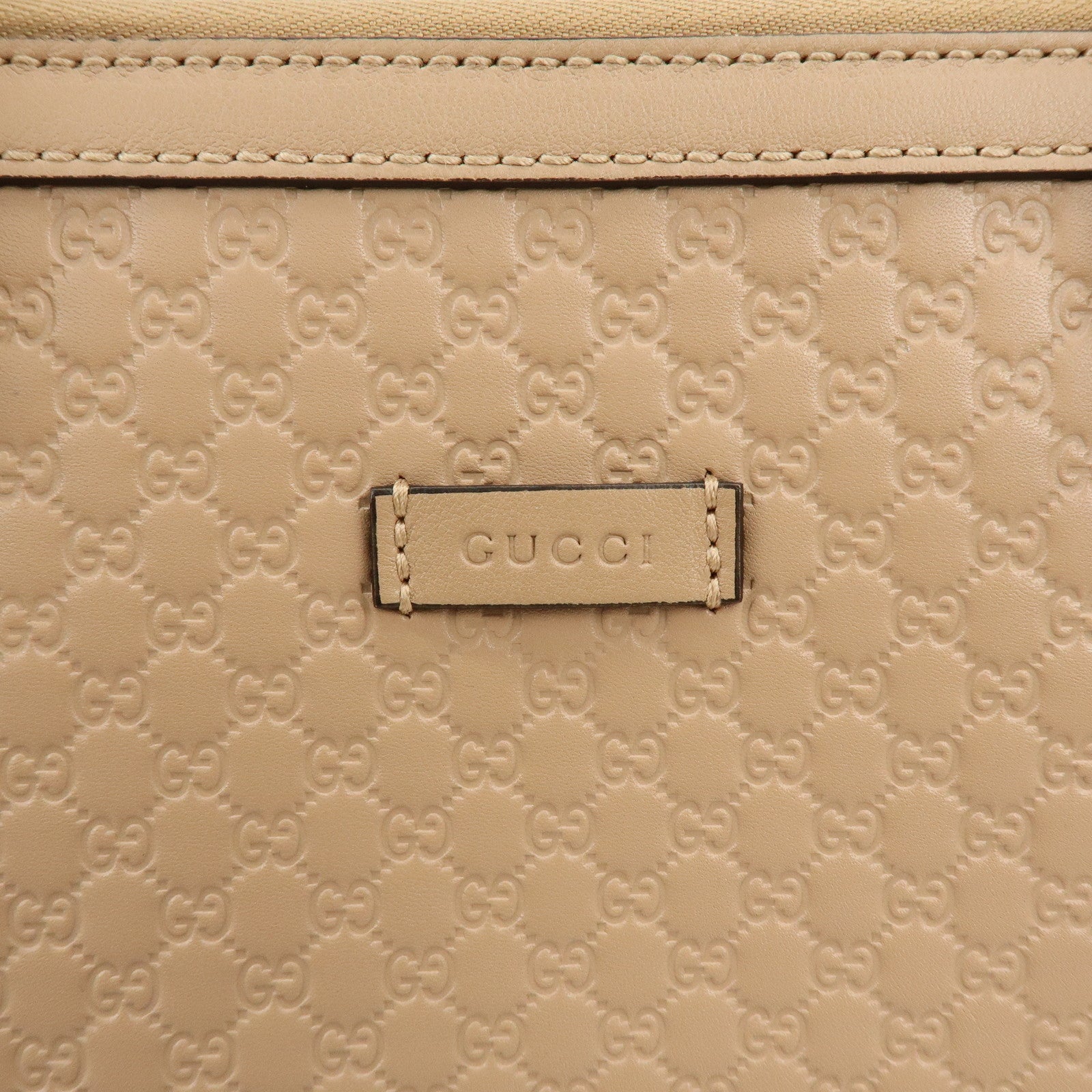GUCCI Microguccissima Leather 2Way Hand Shoulder Bag Beige 449656