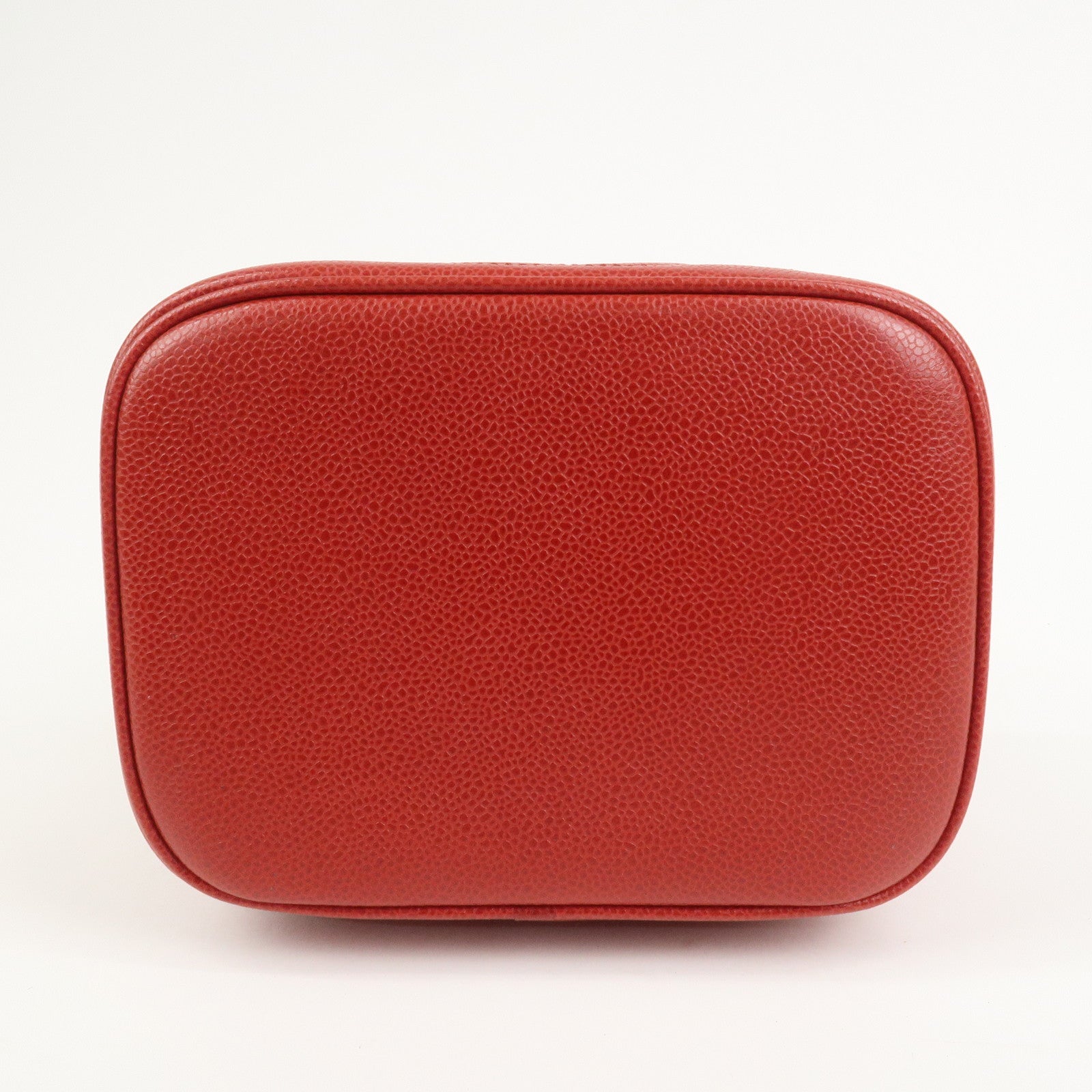 CHANEL COCO Mark Caviarskin Vanity Bag Hand Bag Red A01998