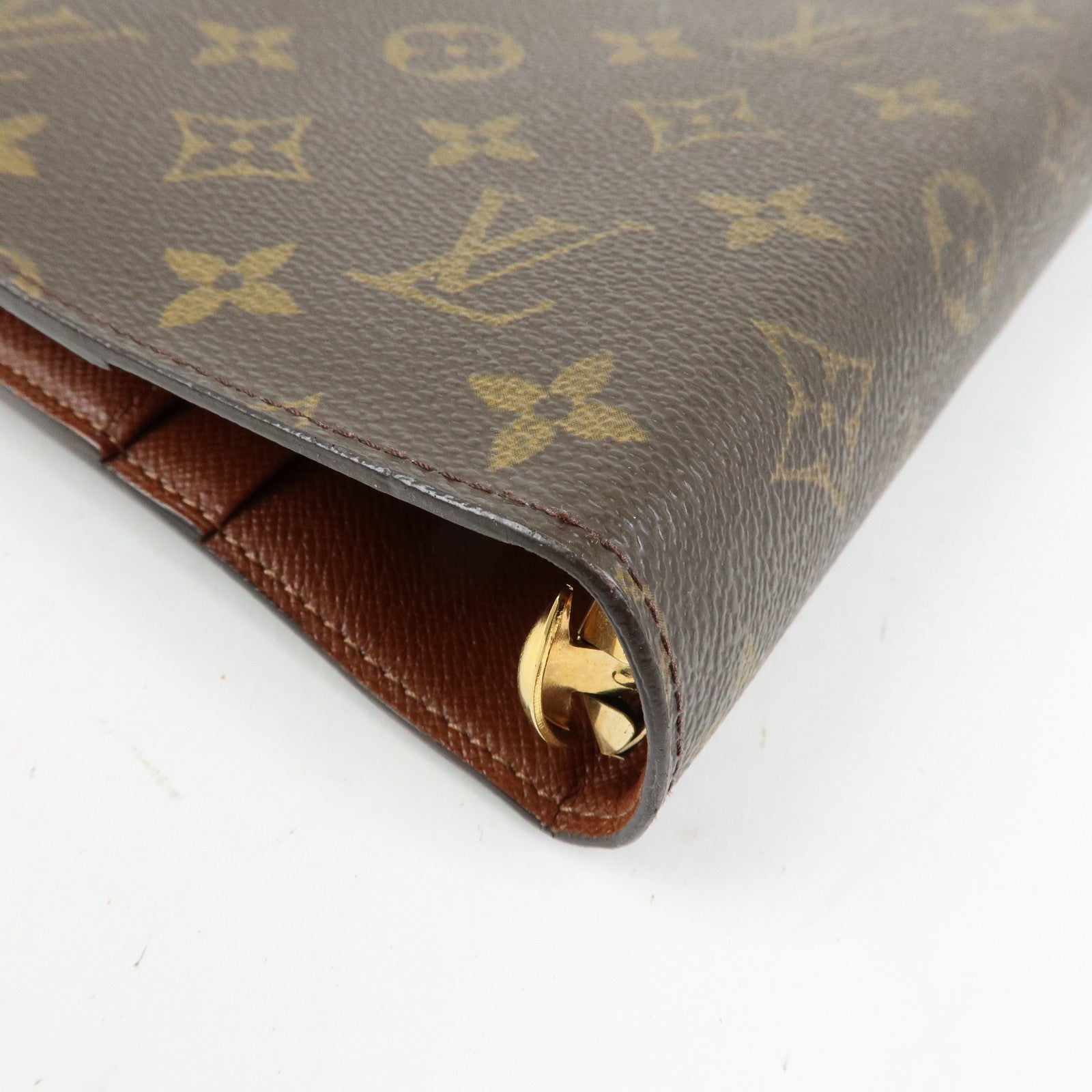 Louis Vuitton Monogram Agenda GM Planner Cover Brown R20106