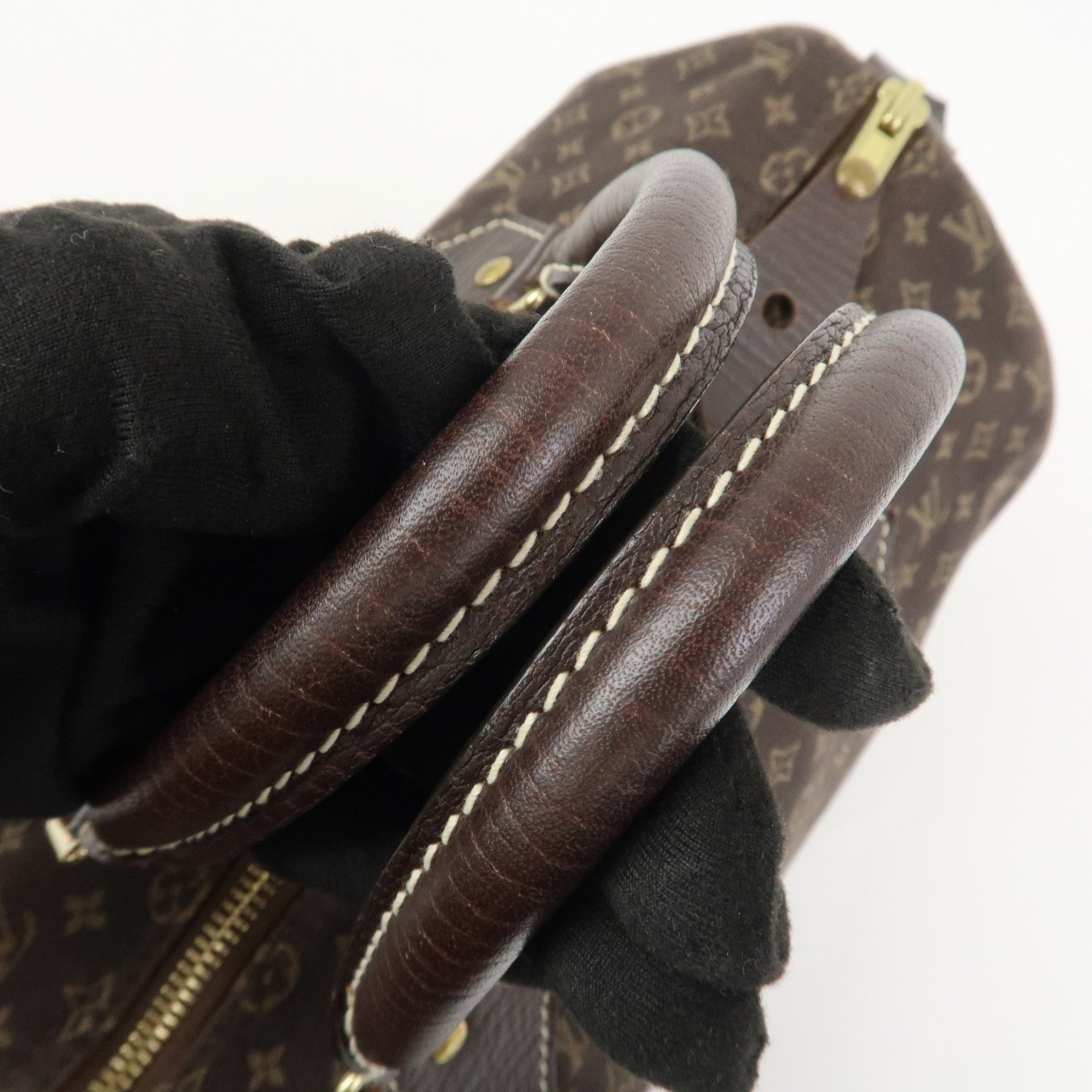 Louis Vuitton Monogram Mini Lin Speedy 30 Boston Bag Ebene M95224