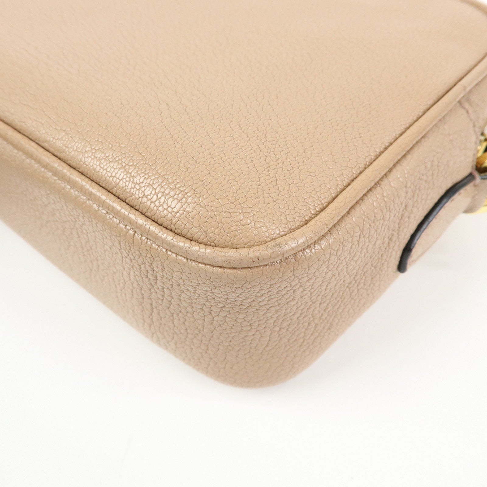 MIU MIU Madras Leather Camera Bag Shoulder Bag Crossbody Bag Beige