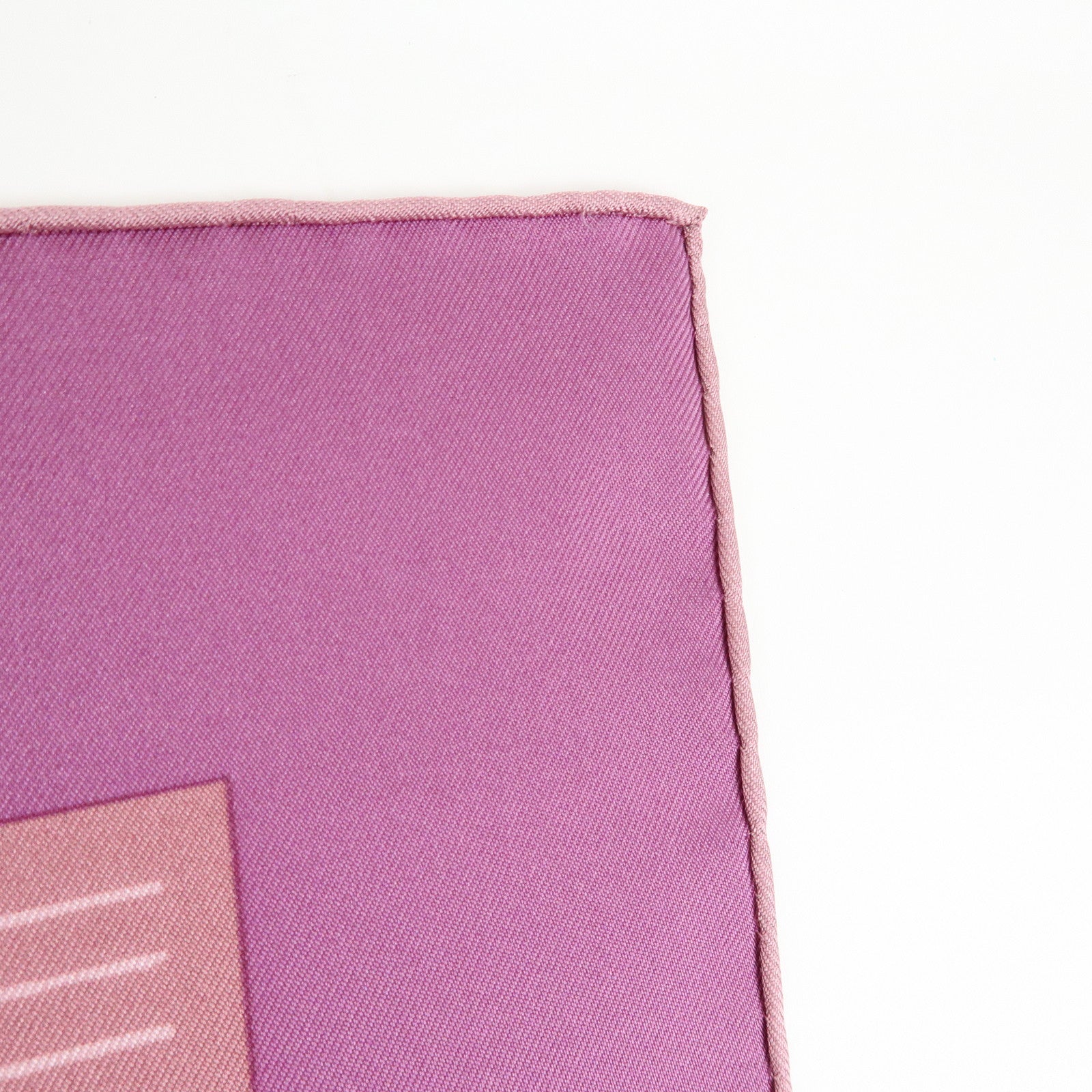 HERMES Carre 90 Silk 100% Striped Scarf Purple