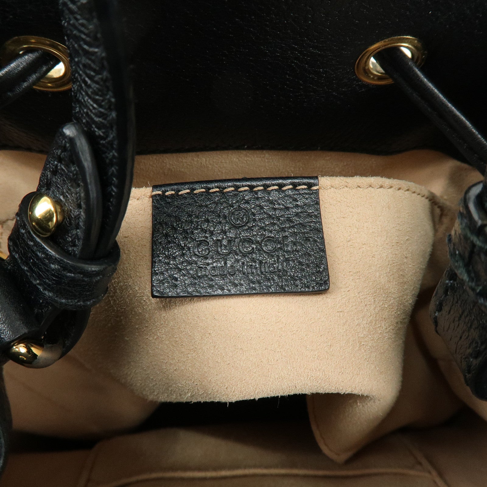 GUCCI Ophidia Sherry GG Marmont 2way Bucket Bag Small Black 610846