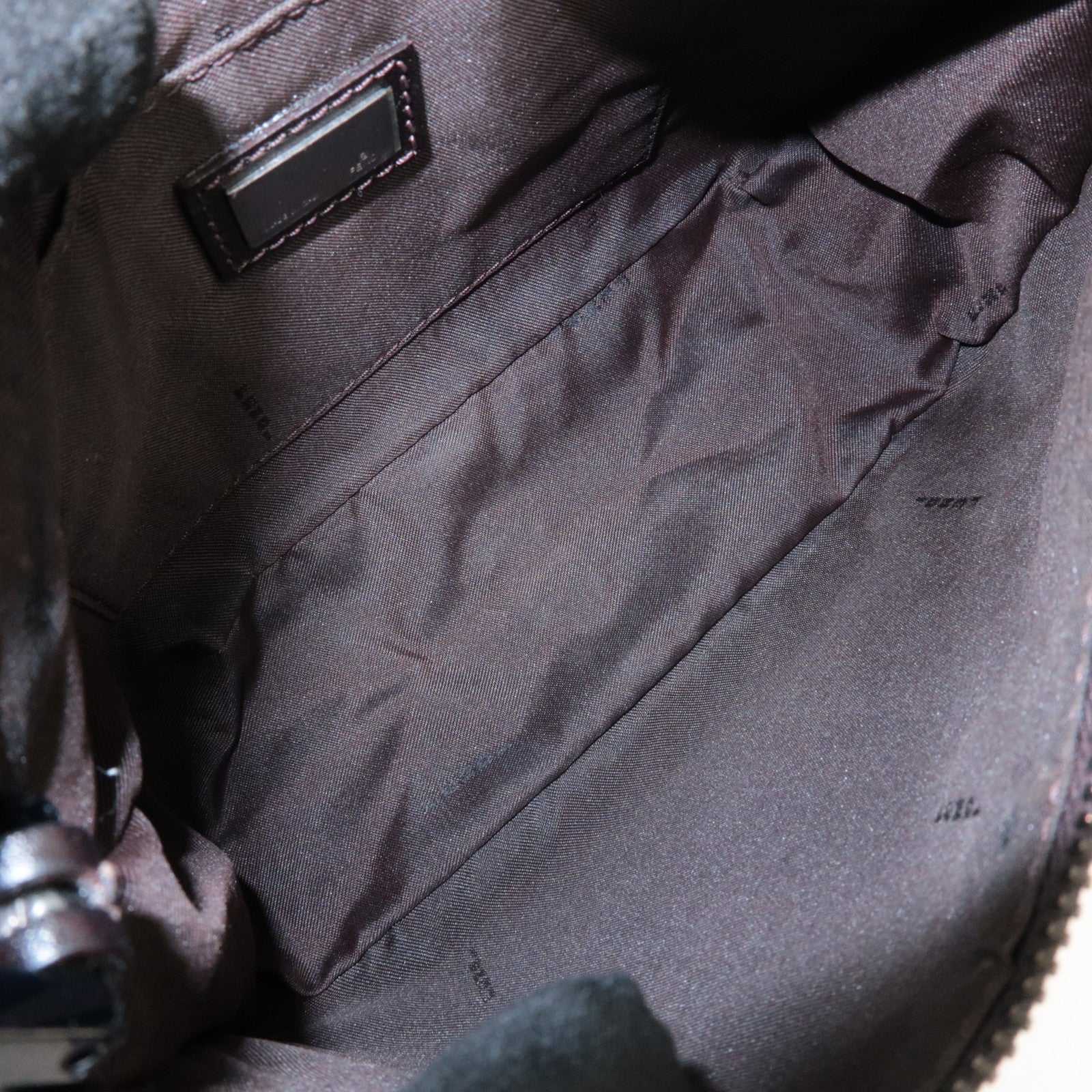 FENDI Zucca Canvas Leather Mini Hand Bag Brown 8BR155 Used