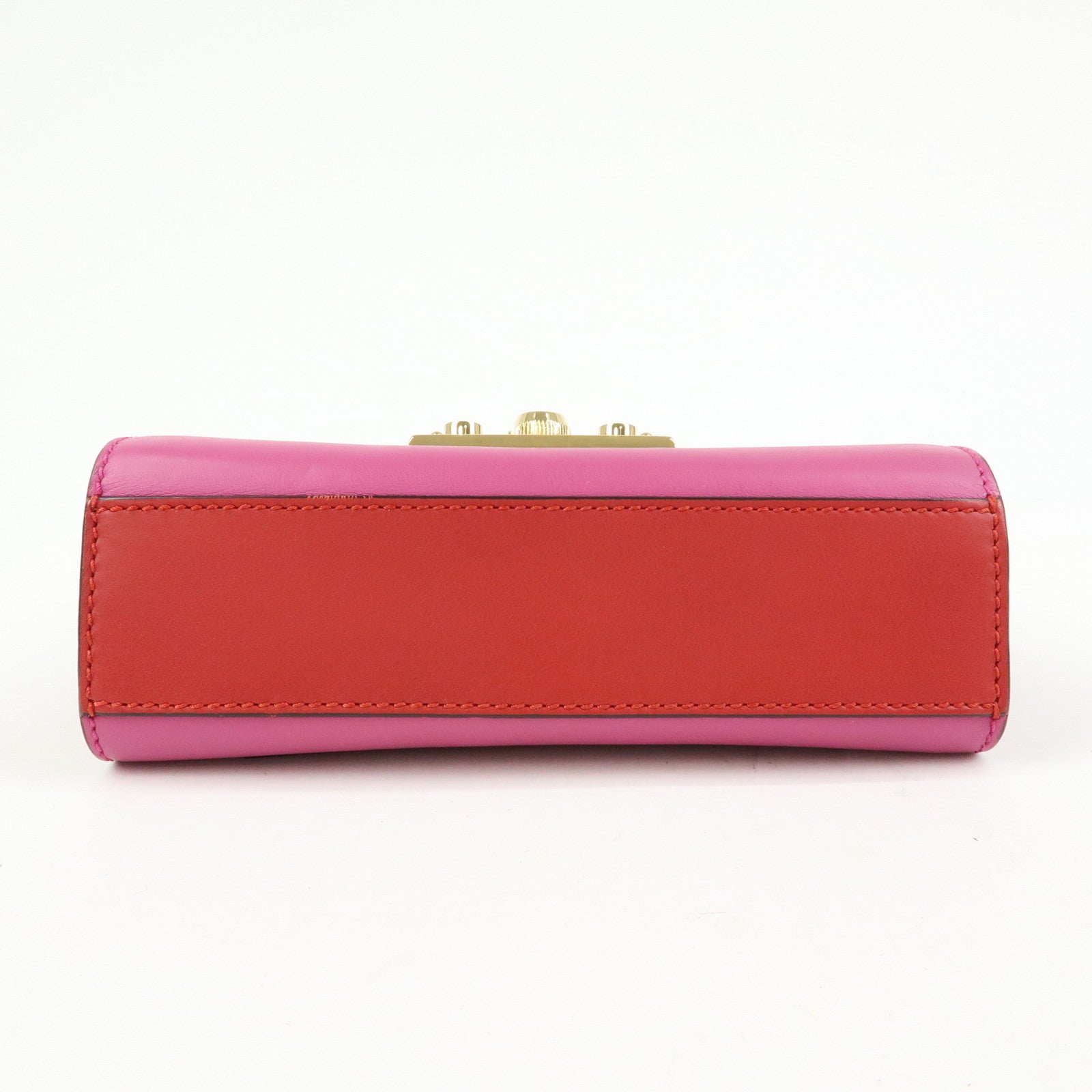 GUCCI Leather Chain Shoulder Bag Crossbody Bag Pink Red 409487