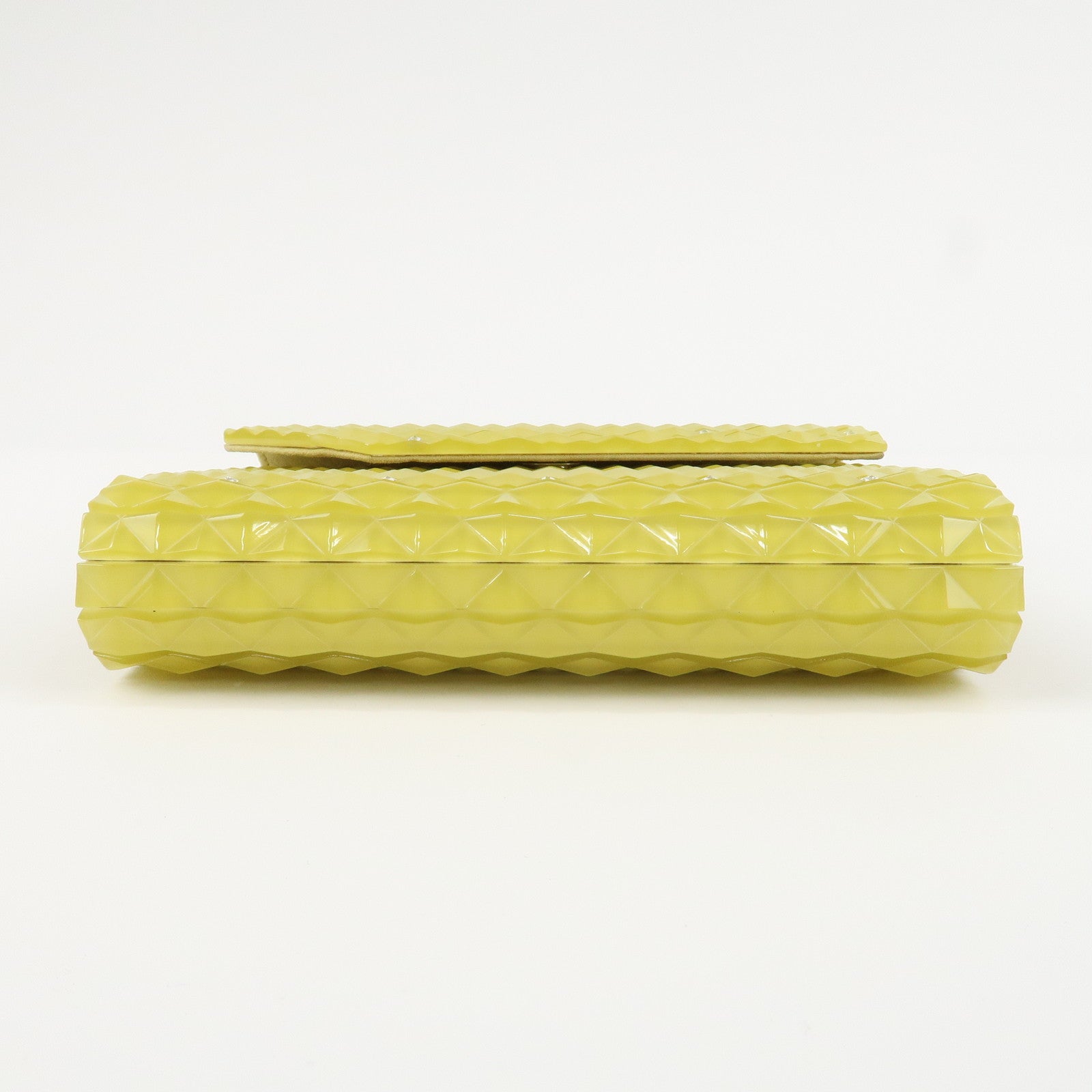 JIMMY CHOO Plastic Candy Clutch Bag Shoulder Bag Star Yellow Used