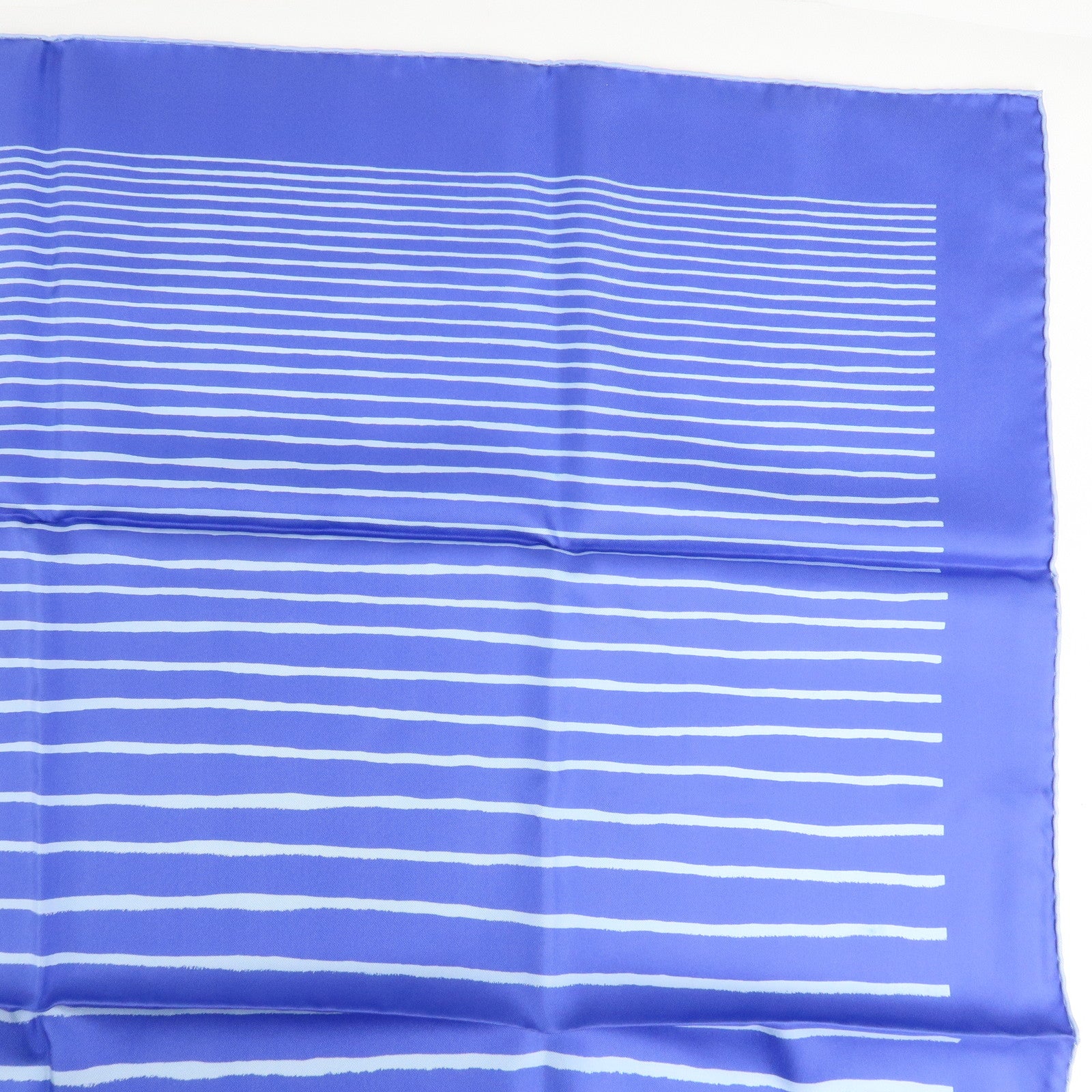 HERMES Carre 90 Silk 100% Scarf MEDITERRANEE Blue Used