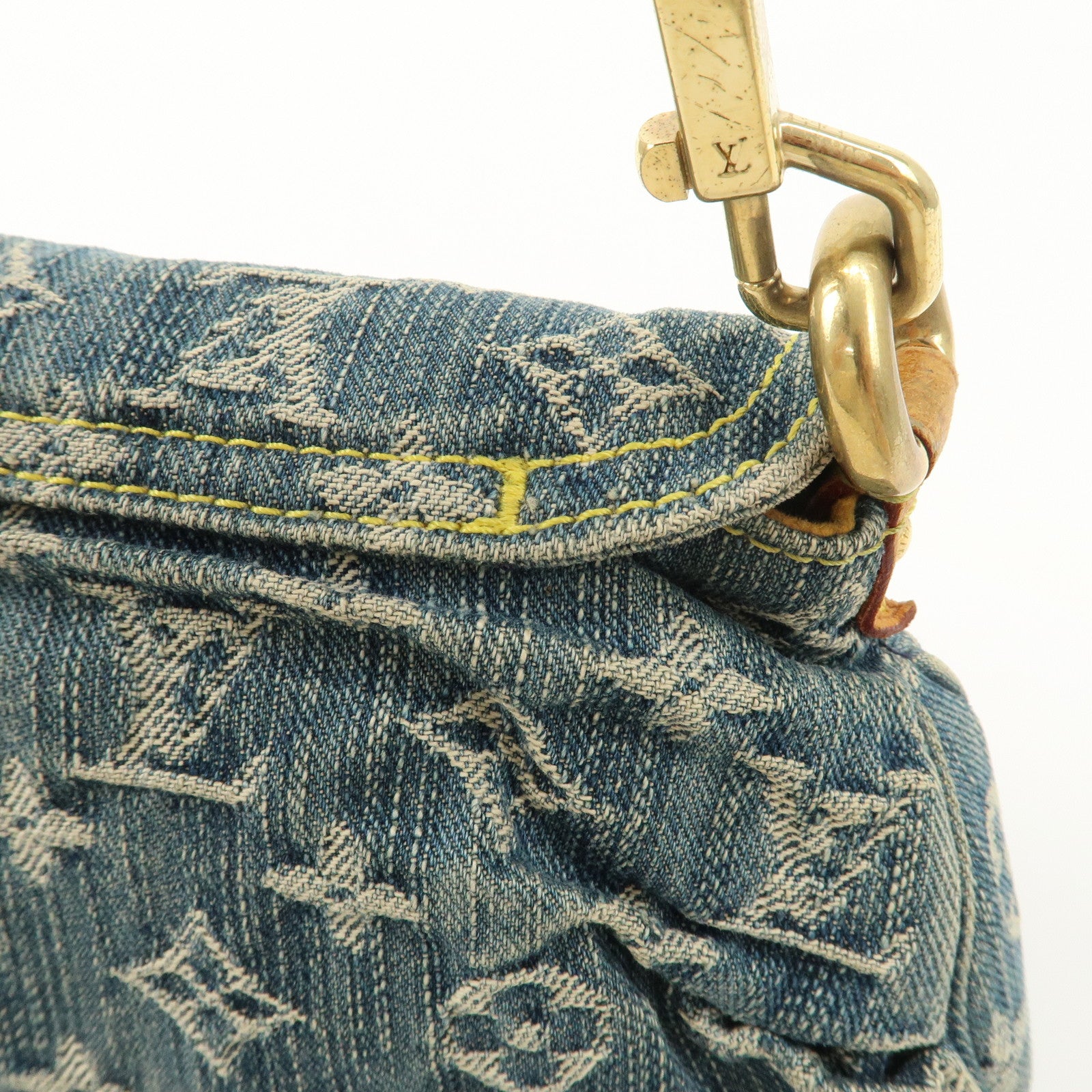 Louis Vuitton Monogram Denim Mini Pleaty Shoulder Bag M95050
