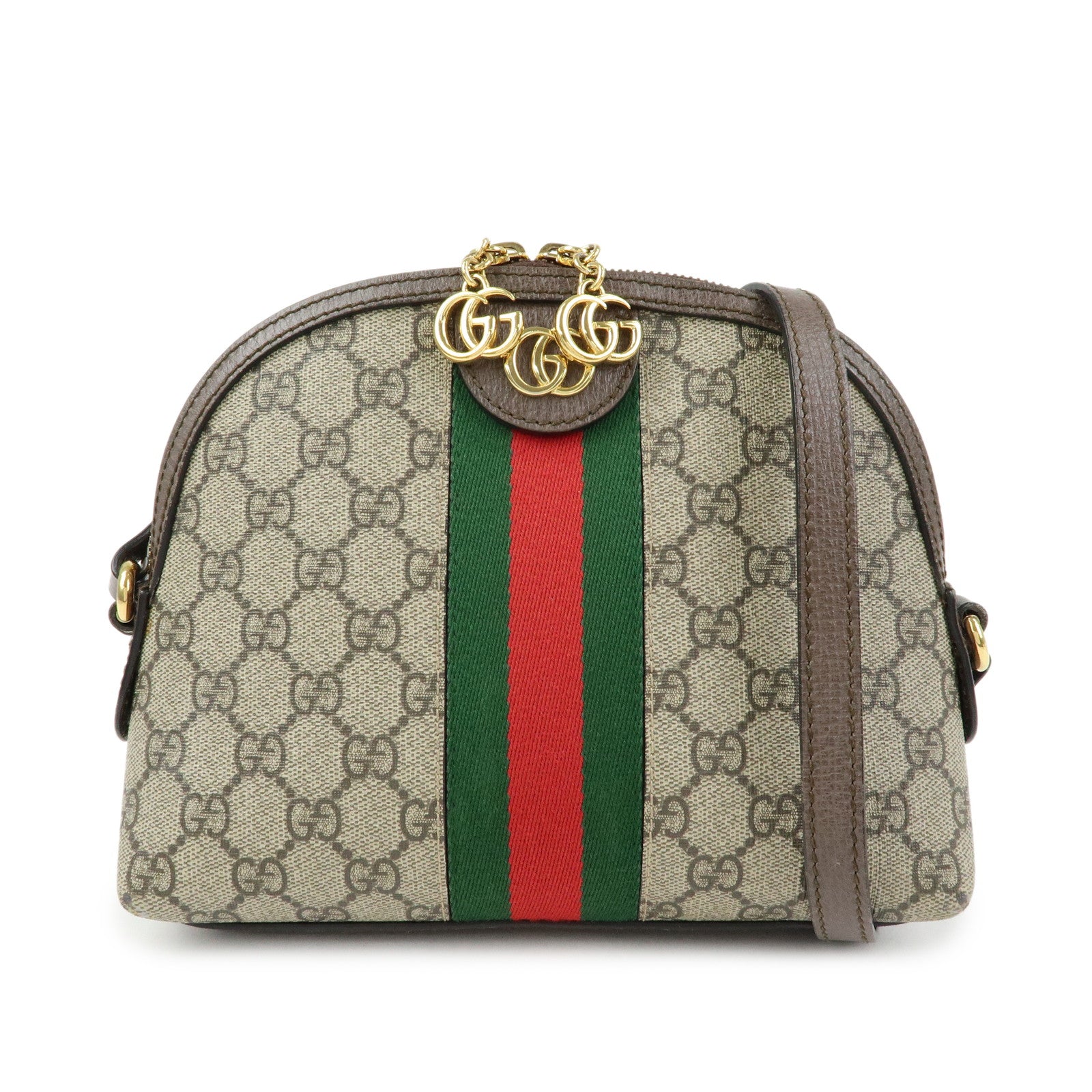 GUCCI Sherry Ophidia GG Supreme Leather Shoulder Bag Beige 499621