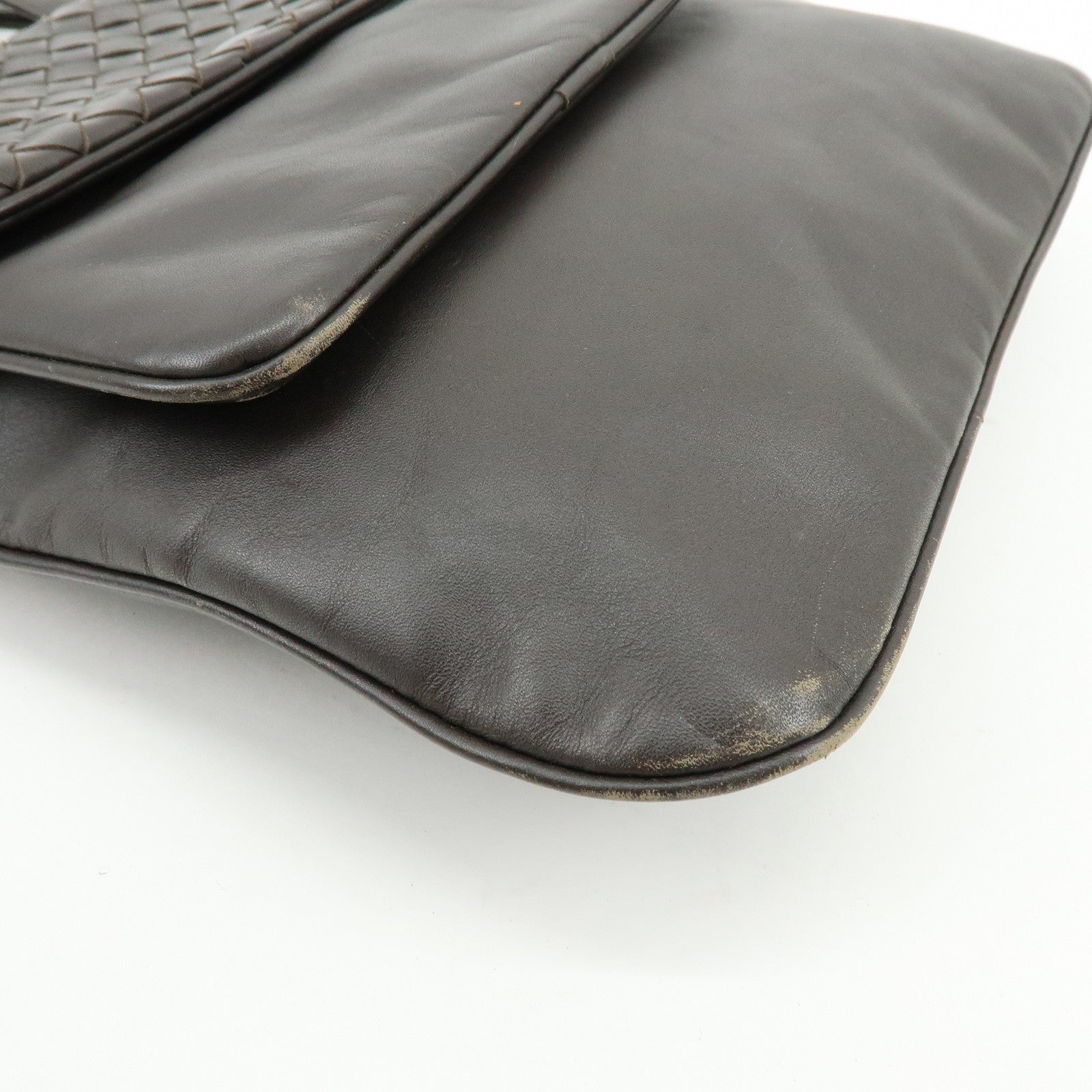 BOTTEGA VENETA Intrecciato Calf Leather Shoulder Bag Brown 273350