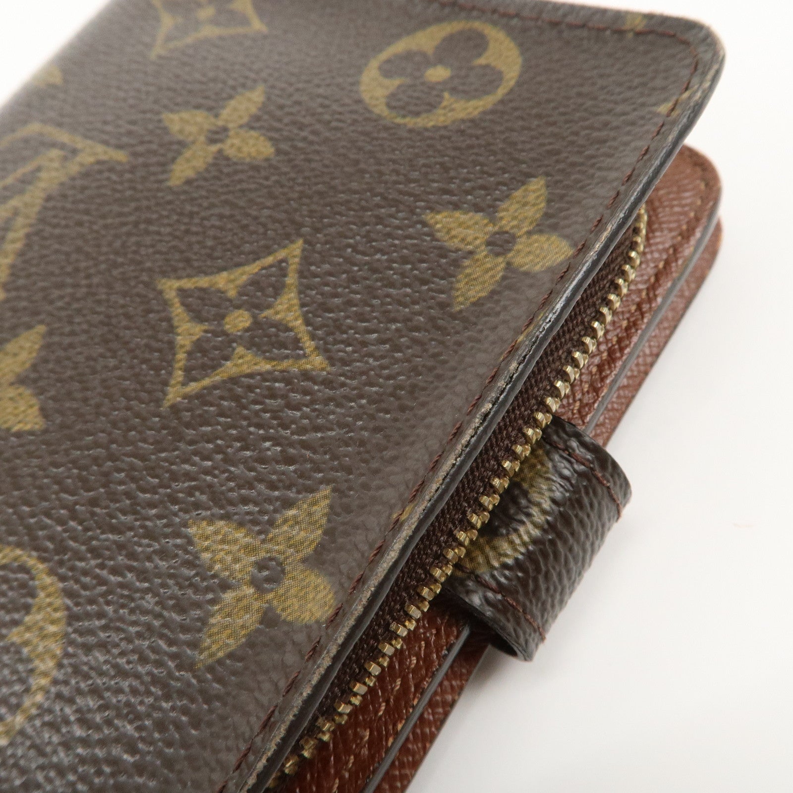 Louis Vuitton Monogram Canvas Compact Zippy Wallet Brown M61667