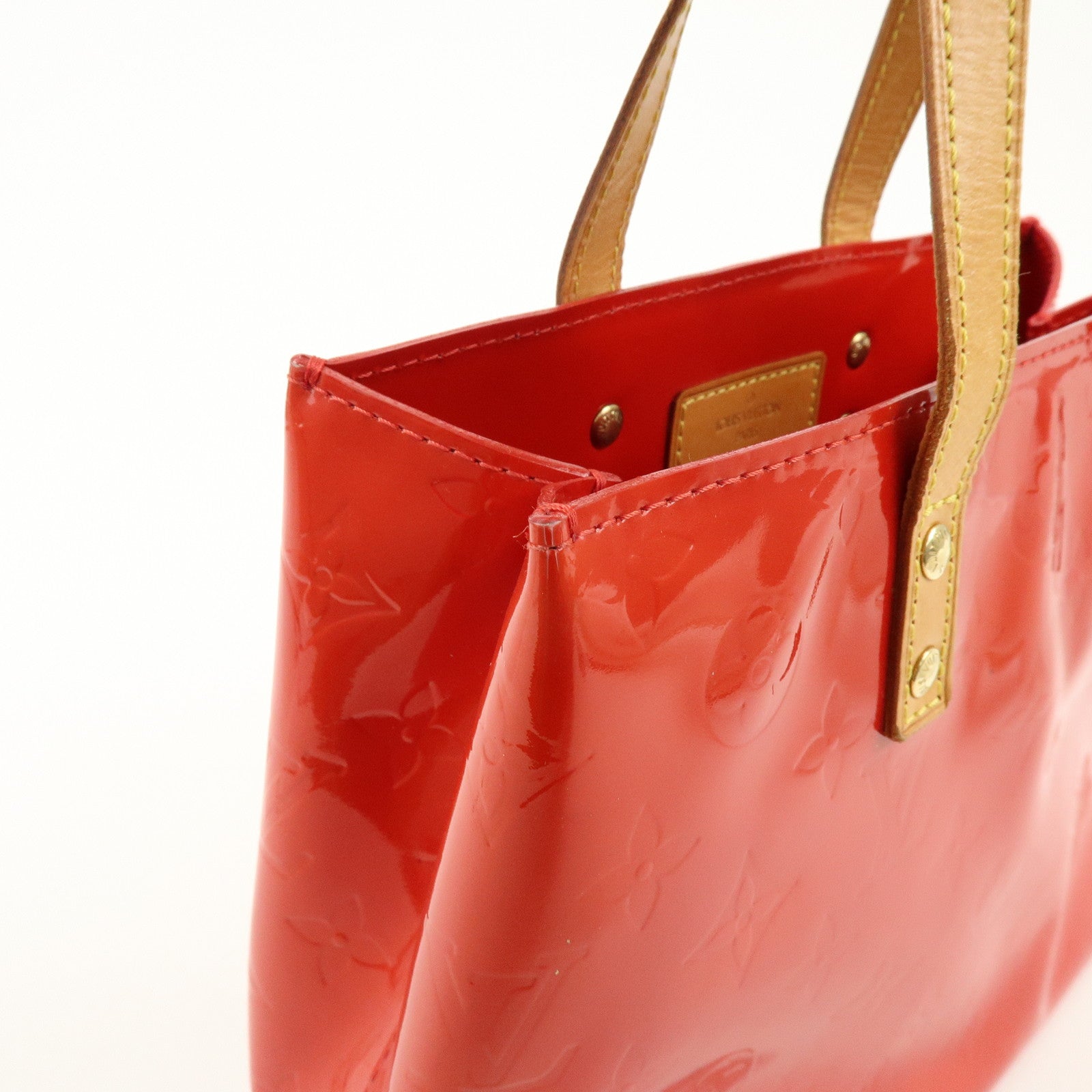 Louis Vuitton Monogram Vernis Lead PM Hand Bag Pomme d'Amour M91990