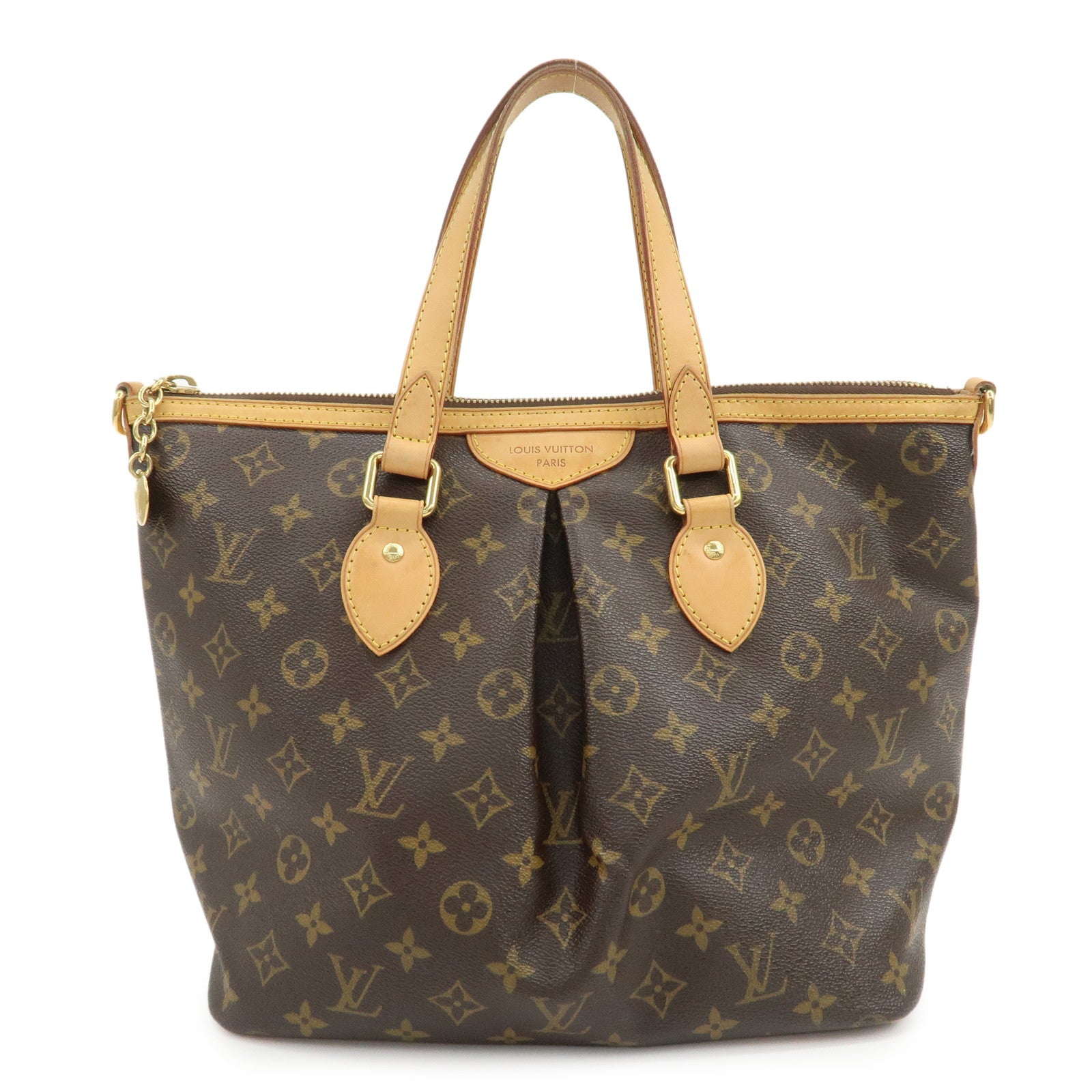 Louis Vuitton Monogram Palermo PM 2Way Hand Bag Brown M40145