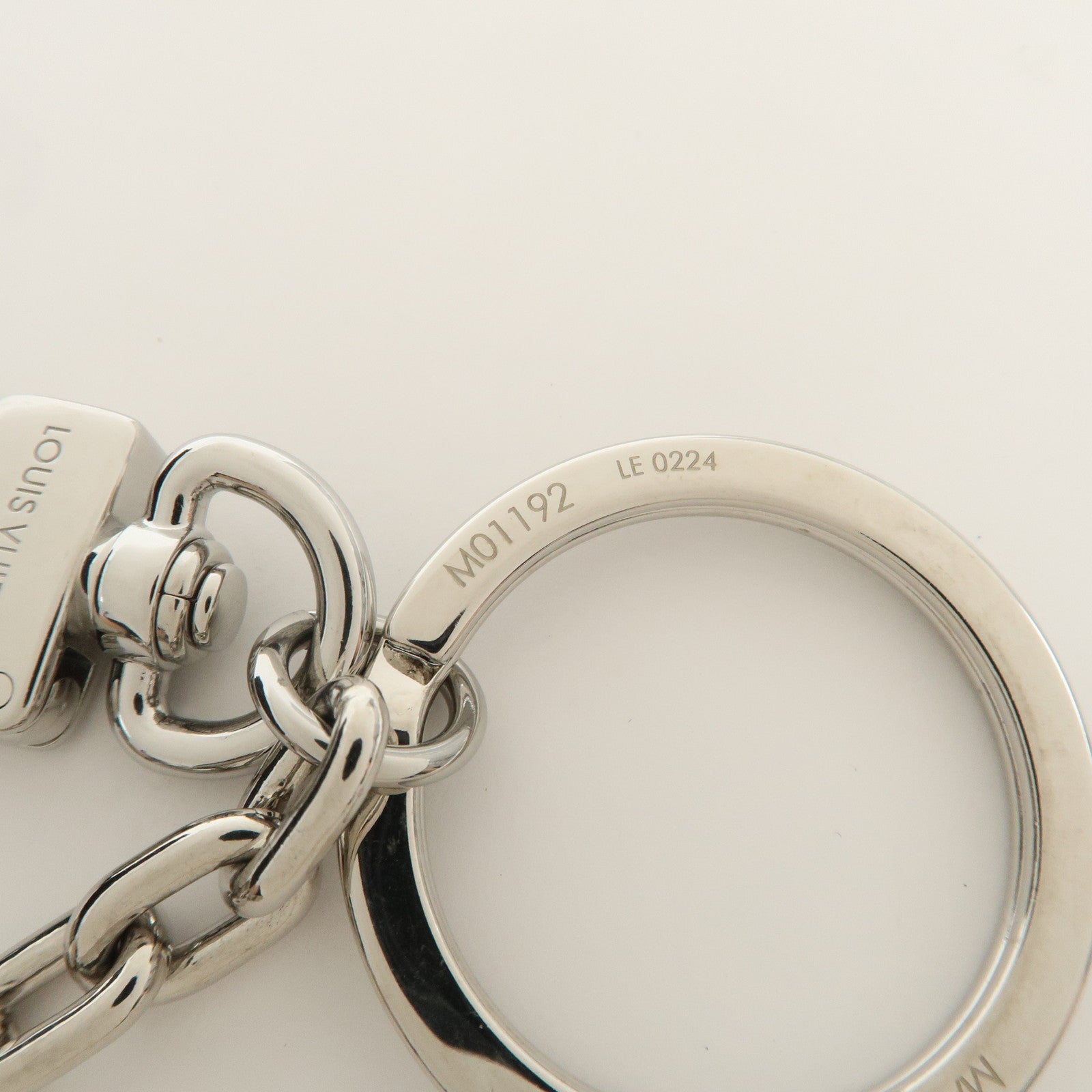 Louis Vuitton Monogram Porte Cles LV Initials Key Ring M01192