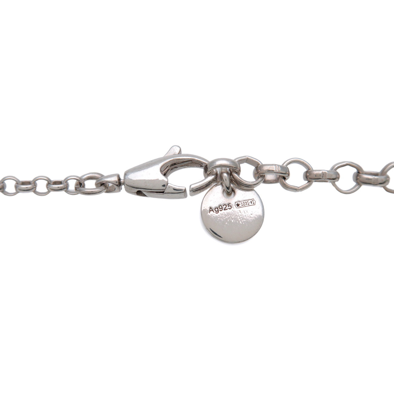 GUCCI Interlocking G Arabesque Chain Necklace SV925 Silver