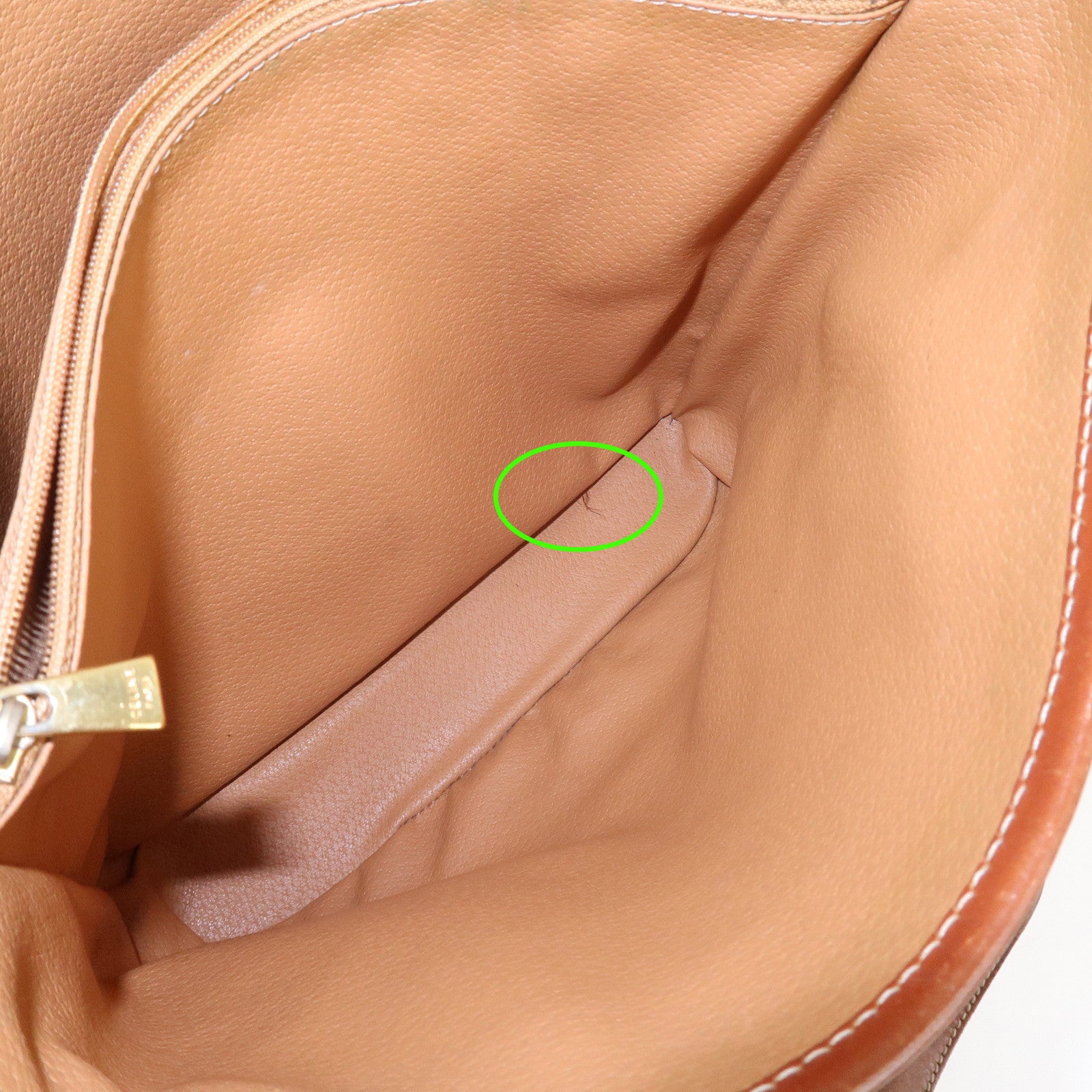 CELINE Macadam PVC Leather Shoulder Bag Hand Bag Brown