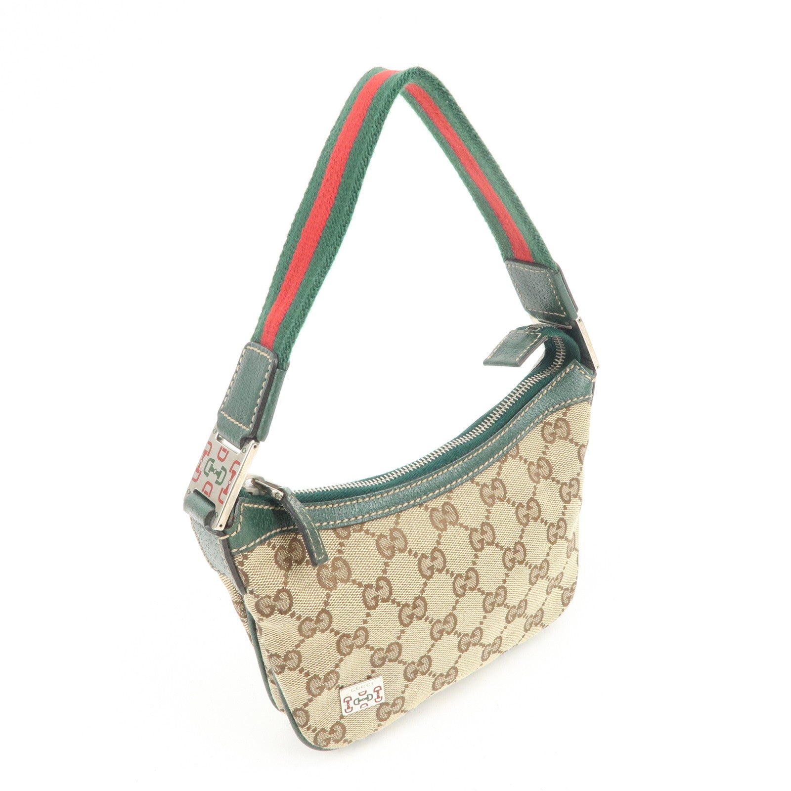 GUCCI Sherry GG Canvas Leather Shoulder Bag Hand Bag Beige 145813