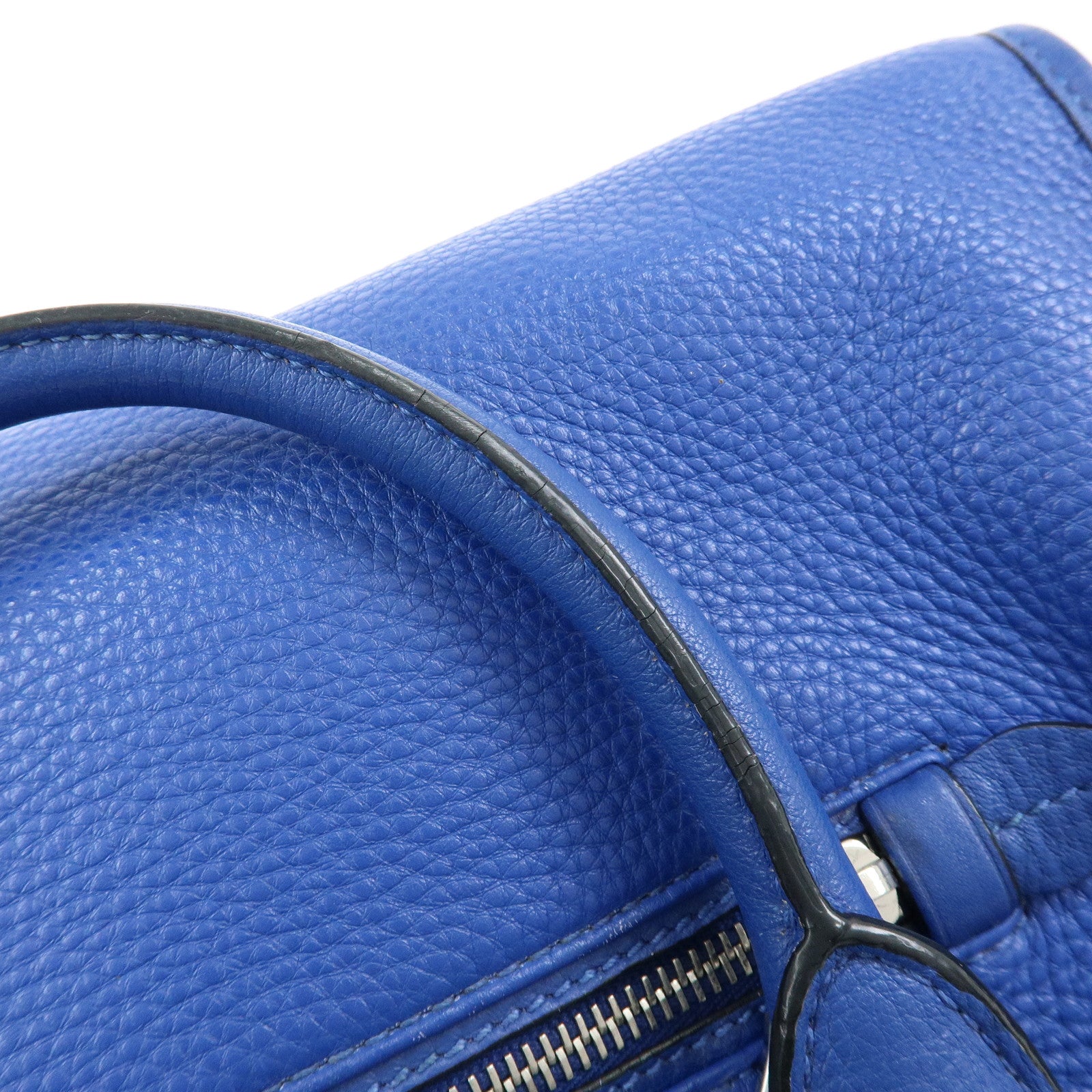 PRADA Vitello Dino Leather 2Way Bag Shoulder Bag Blue BL0805