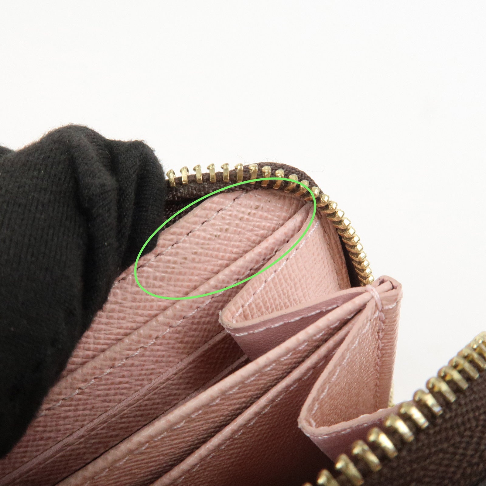 Louis Vuitton Damier Canvas Zippy Round Coin Case Coin Pourse Brown N60213