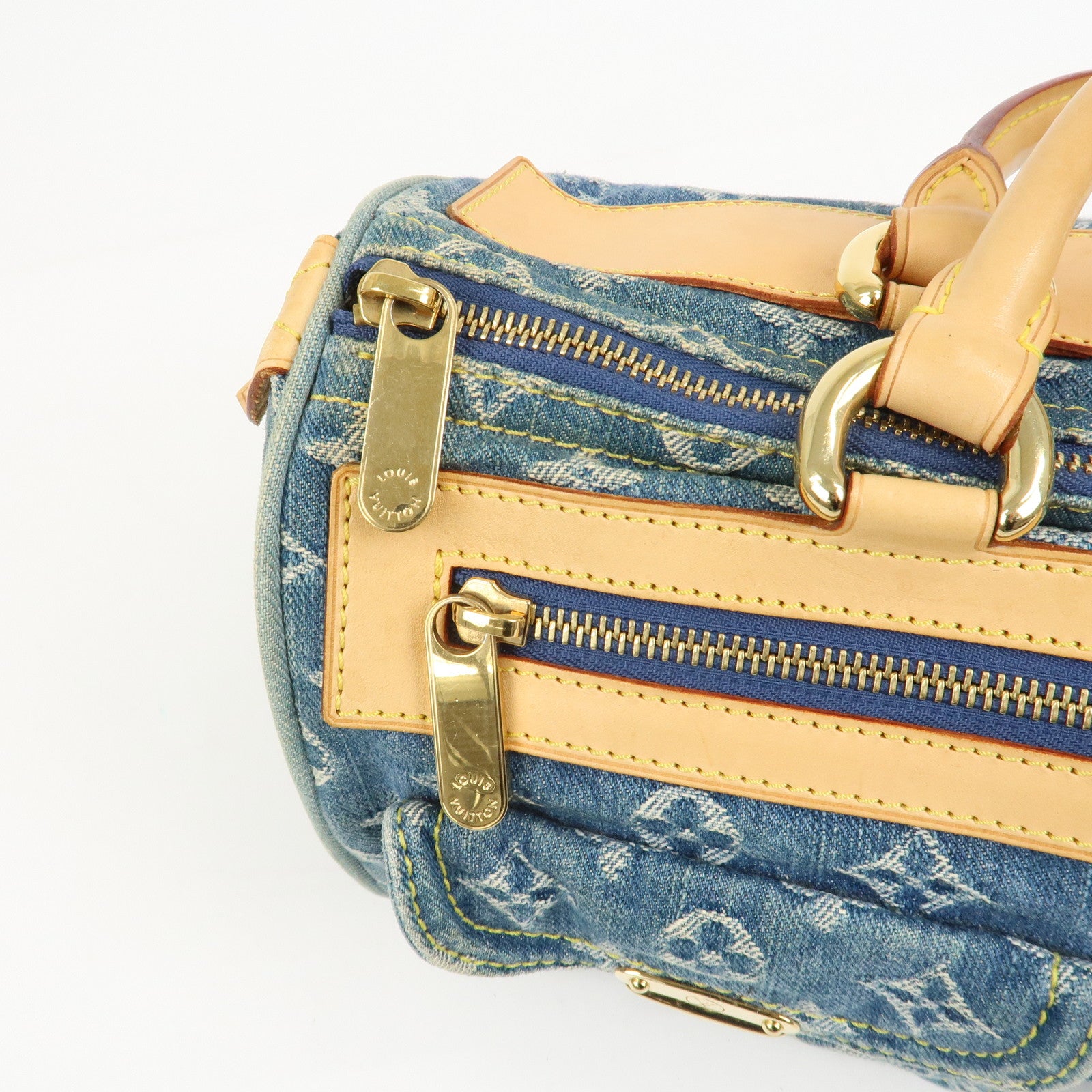 Louis Vuitton Monogram Denim Neo Speedy Boston Bag Blue M95019