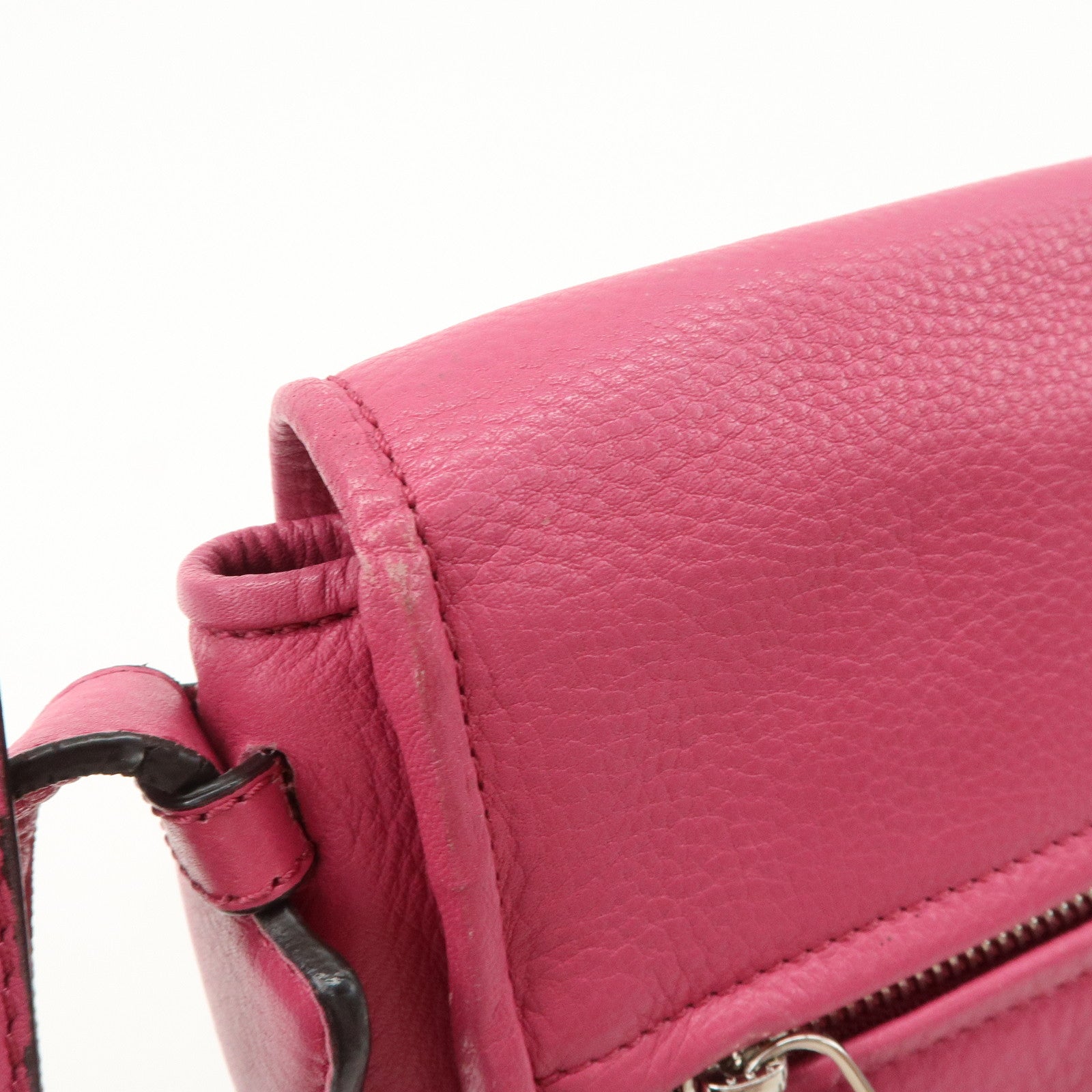 LOEWE Heritage Leather Shoulder Bag Crossbody Bag Pink