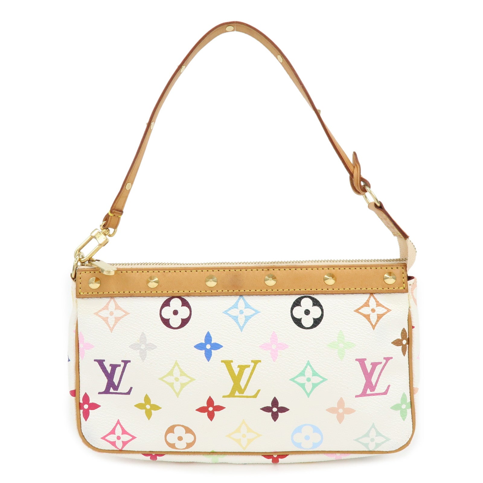 Louis Vuitton Monogram Multicolor Pochette Accessoires Blanc M92649