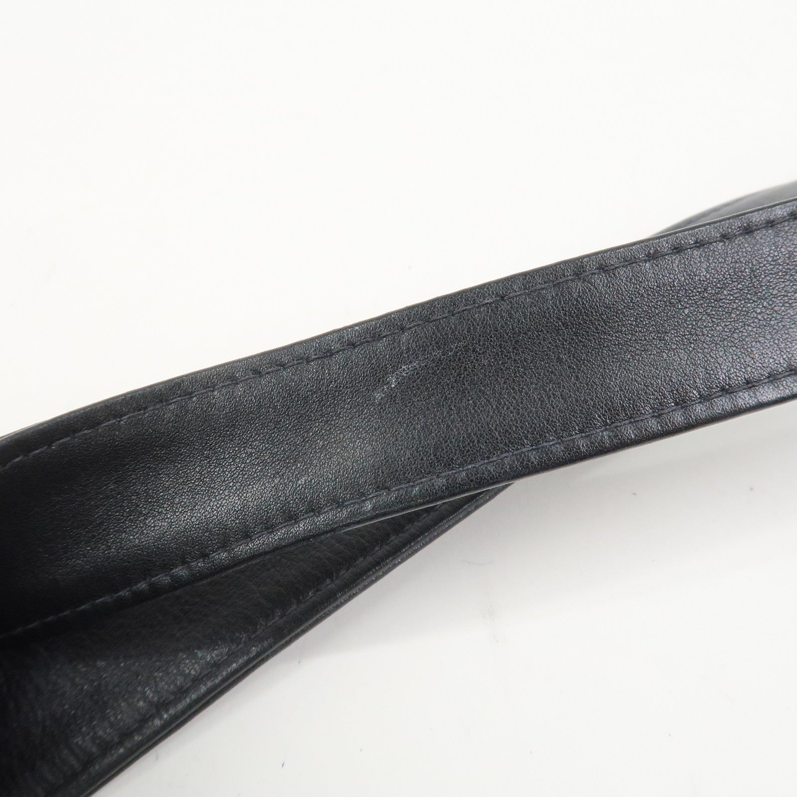 CHANEL COCO Mark Calf Leather Tote Bag Shoulder Bag Black