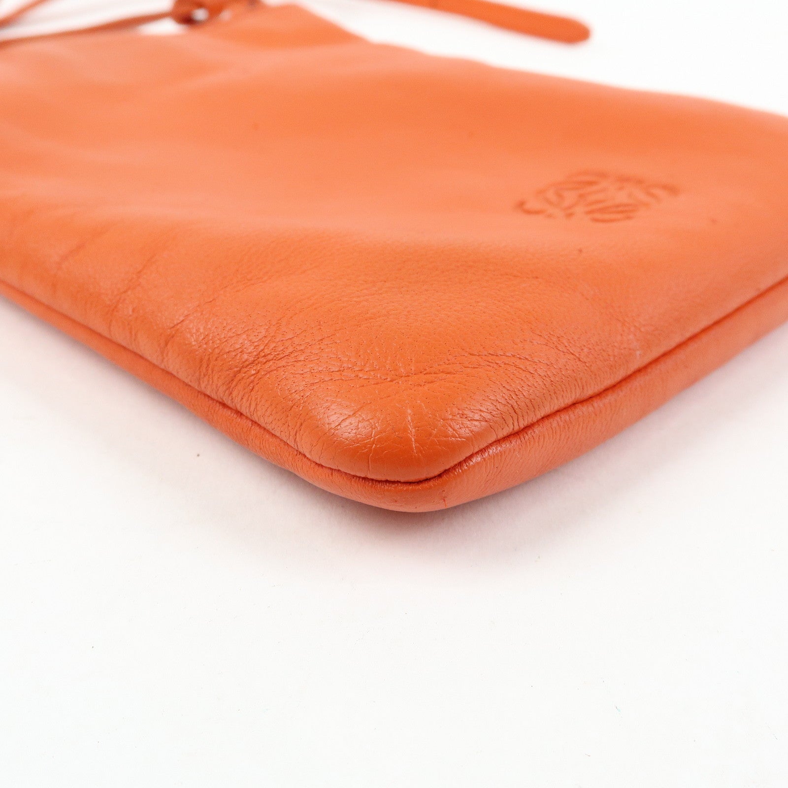 LOEWE Anagram Nappa Leather Mini Shoulder Crossbody Bag Orange