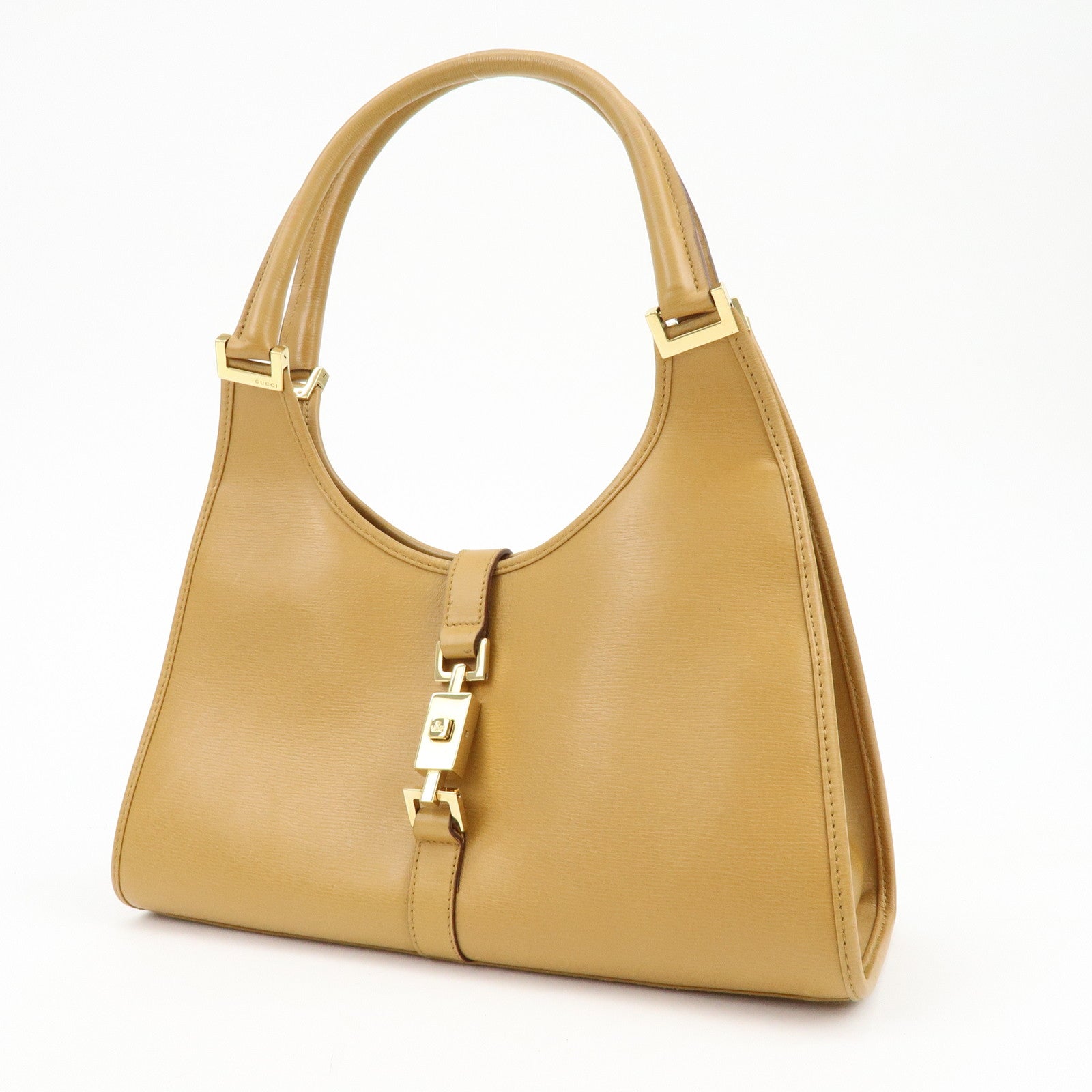 GUCCI Jackie Leather Shoulder Bag Hand Bag Brown 002.1067
