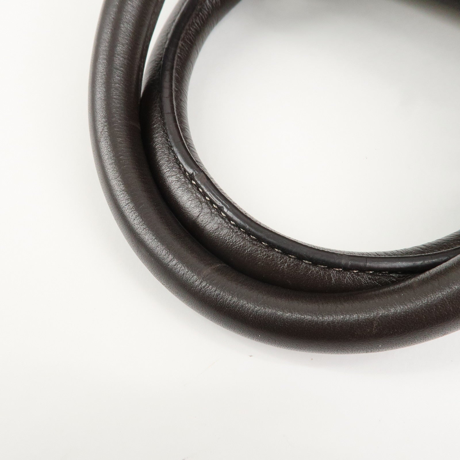 LOEWE Anagram Amazona 28 Suede Leather Hand Bag Ivory Brown Used