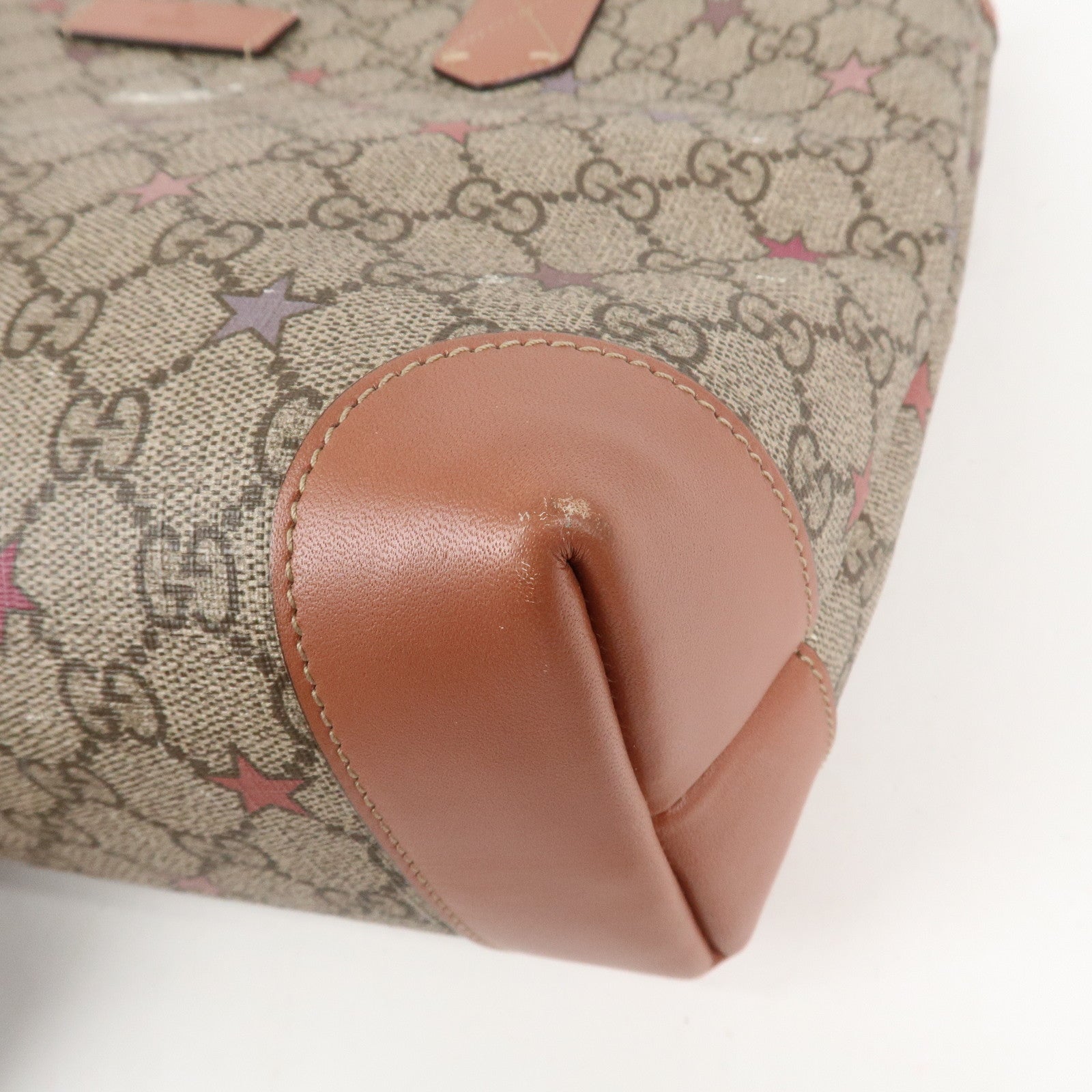 GUCCI GG Supreme PVC Leather Tote Bag Shoulder Bag Beige 309499