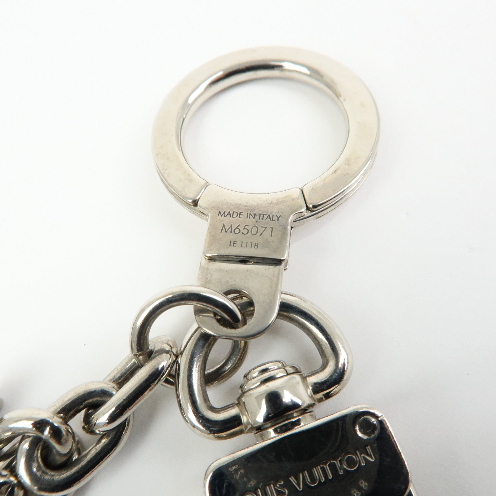 Louis Vuitton Porte Cles Initiales LV Bag Charm Silver M65071