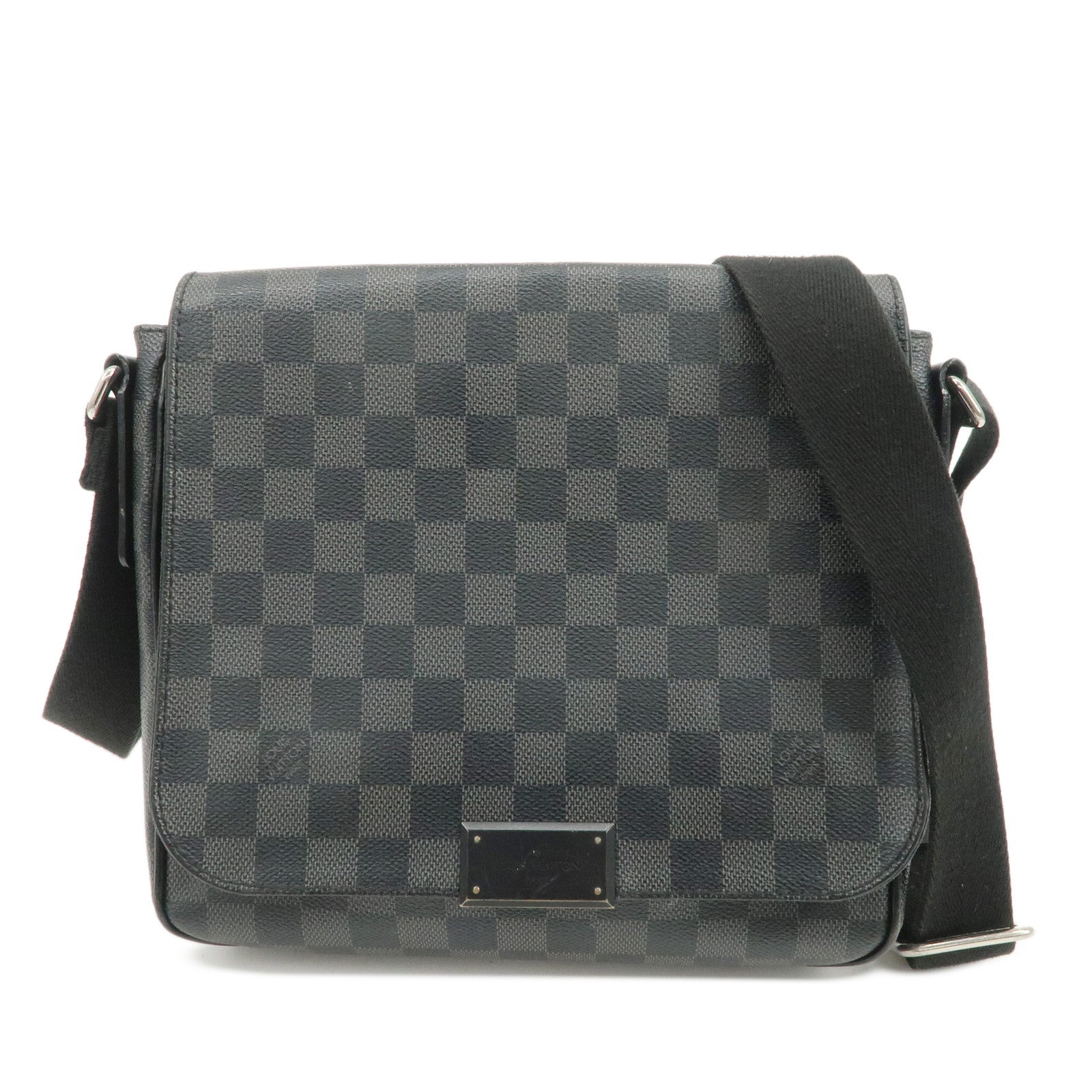 Louis Vuitton Damier Graphite District PM Shoulder Bag Noir N41260