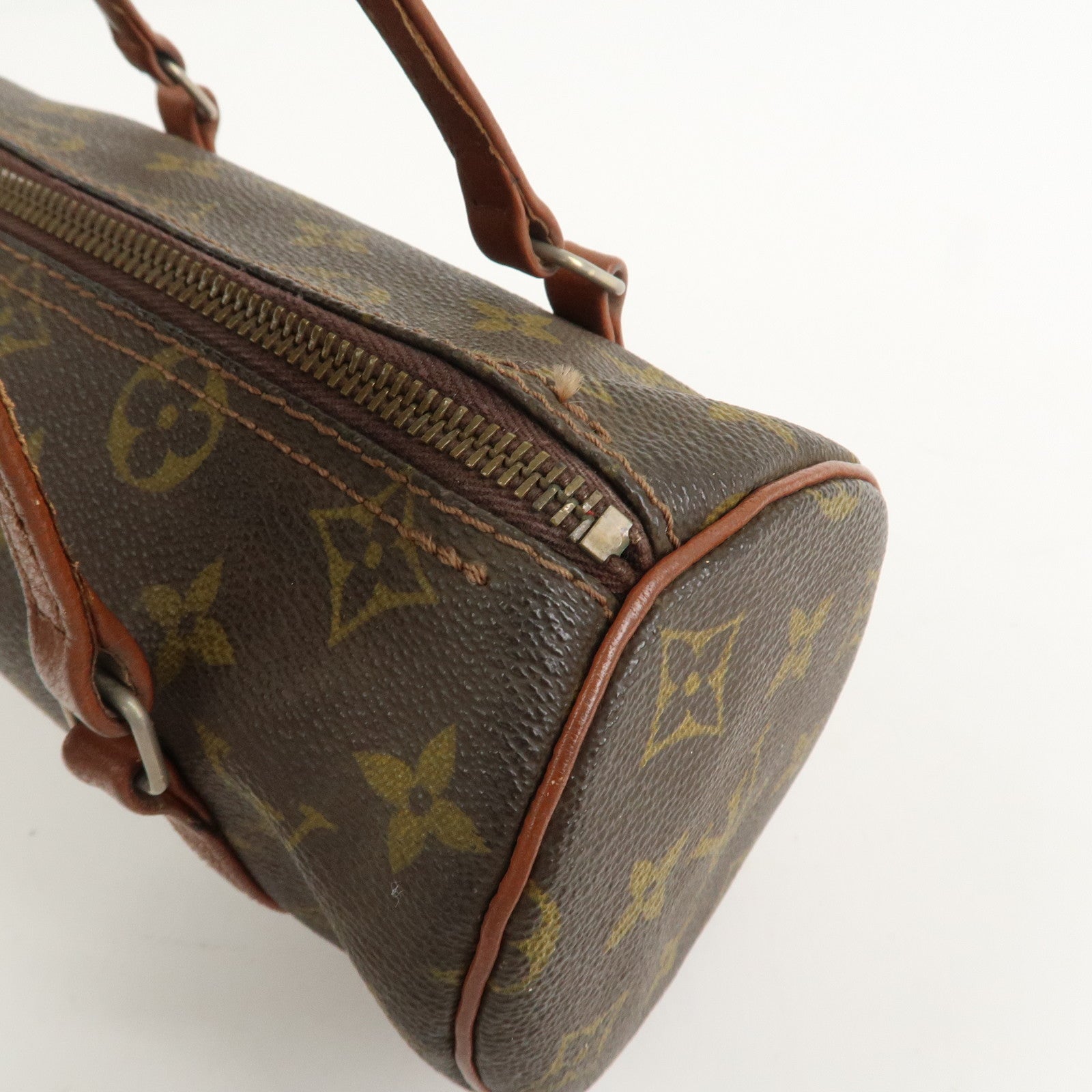 Louis Vuitton Monogram Papillon 26 Hand Bag Old Style Brown M51366