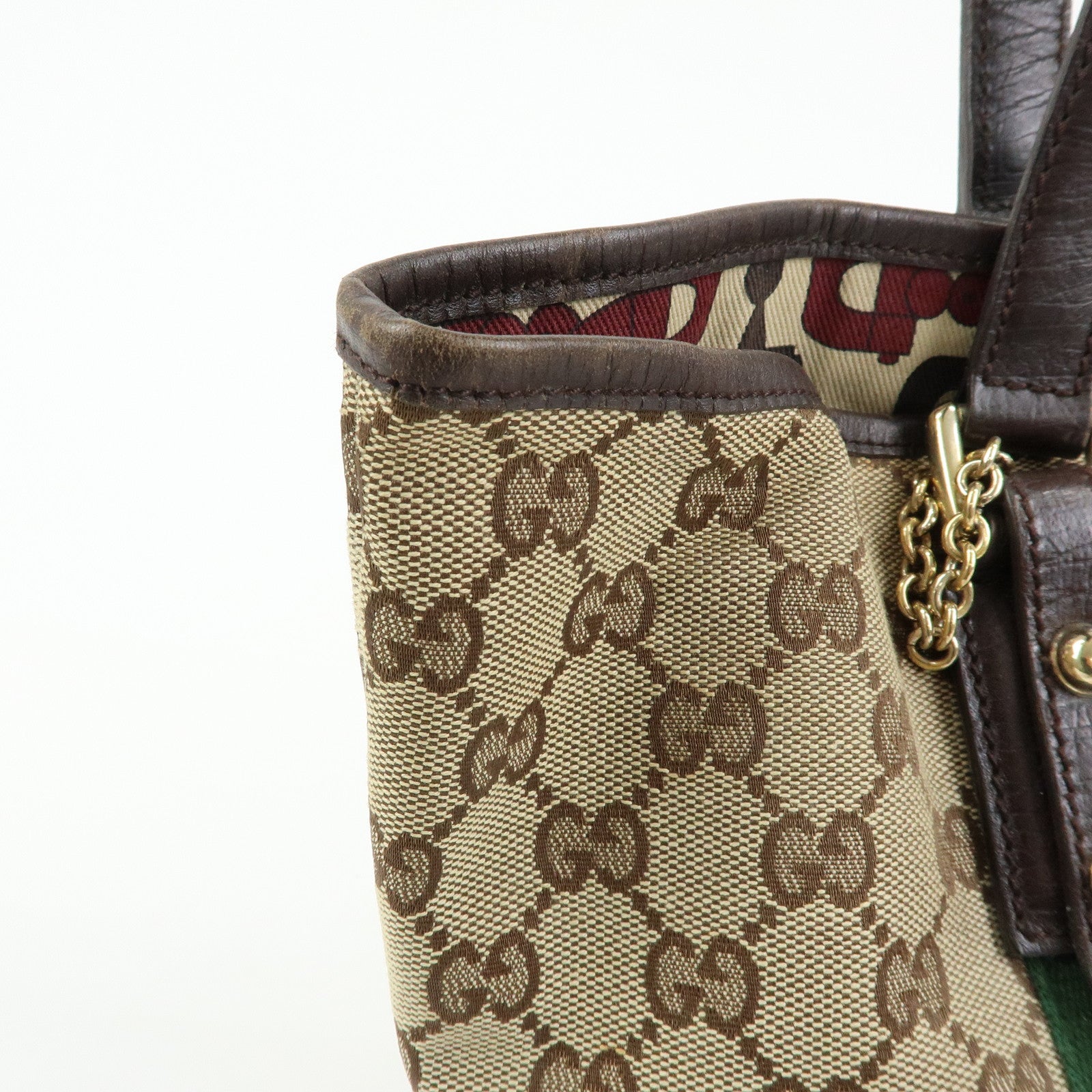 GUCCI Sherry GG Monogram Tote Bag Shoulder Bag Beige Brown 137396