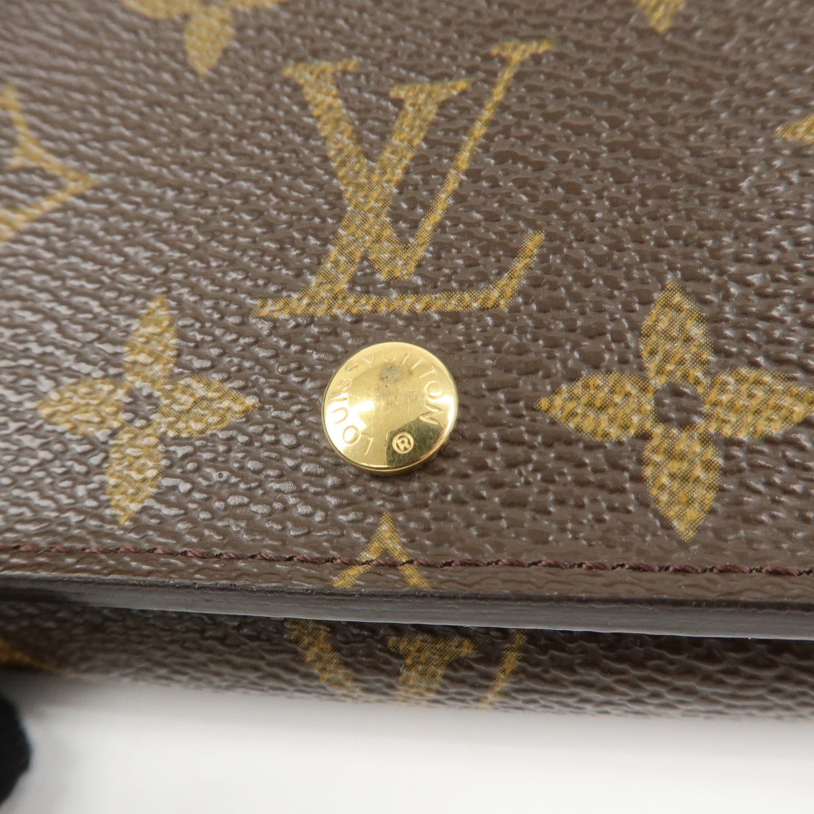Louis Vuitton Monogram Porte Monnaie Zip Bifold Wallet M61735 Used