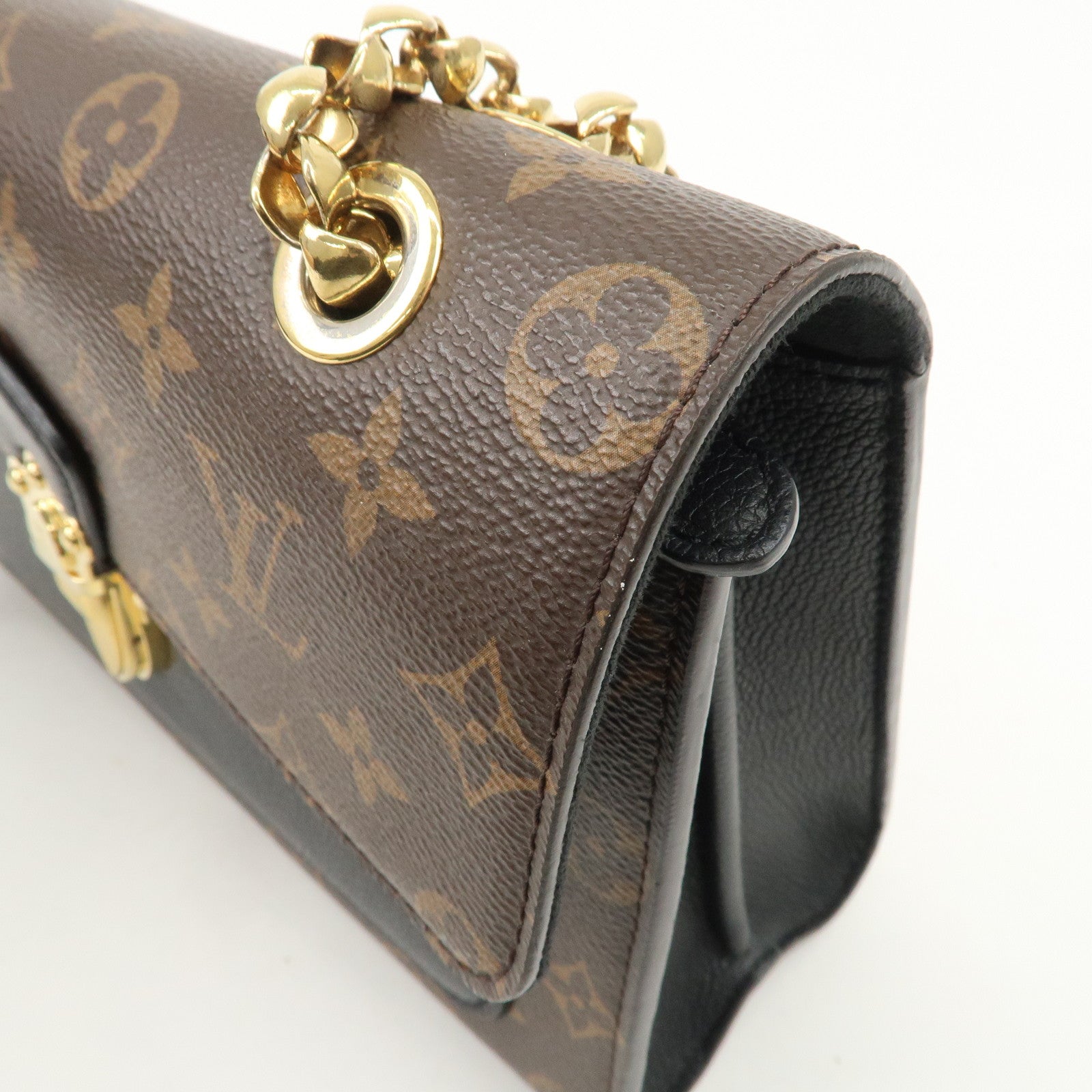 Louis Vuitton Monogram Victoire Chain Shoulder Bag Brown M41730 Used