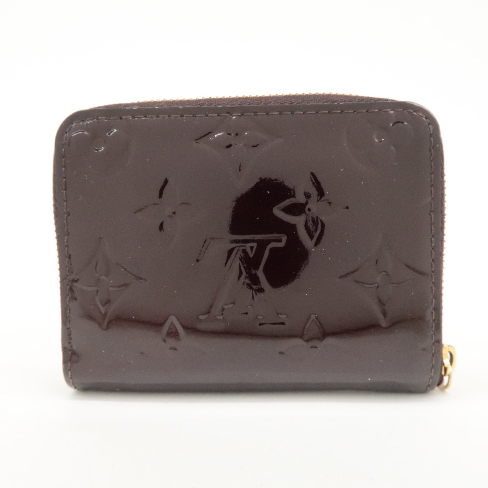 Louis Vuitton Monogram Vernis Zippy Coin Purse Amarante M93607 Used