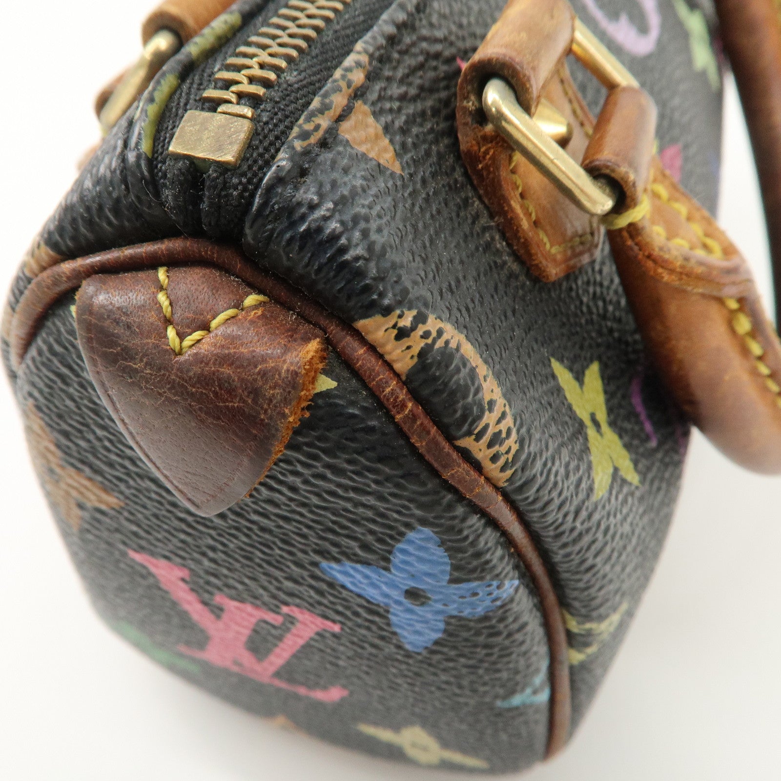 Louis Vuitton Monogram Multi Color Mini Speedy Mini Bag Noir M92644 Used