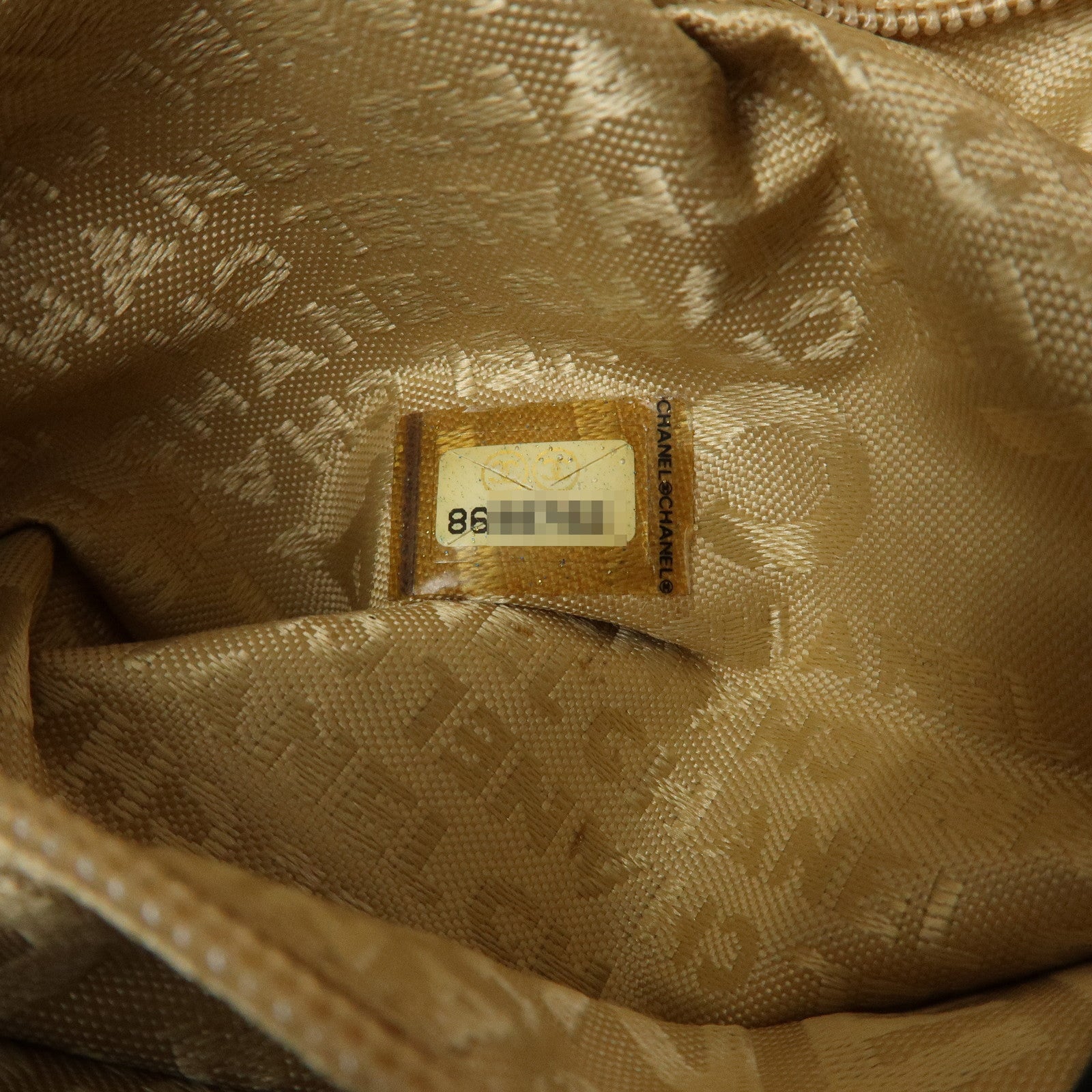 CHANEL Lamb Skin Shoulder Bag Hand Bag Beige