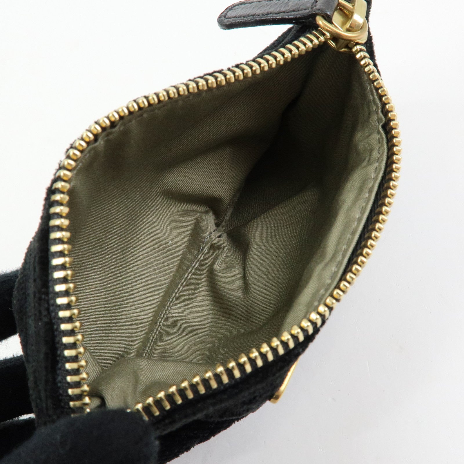 STELLA MCCARTNEY Canvas Leather Tote Hand Bag Paisley Pattern Black
