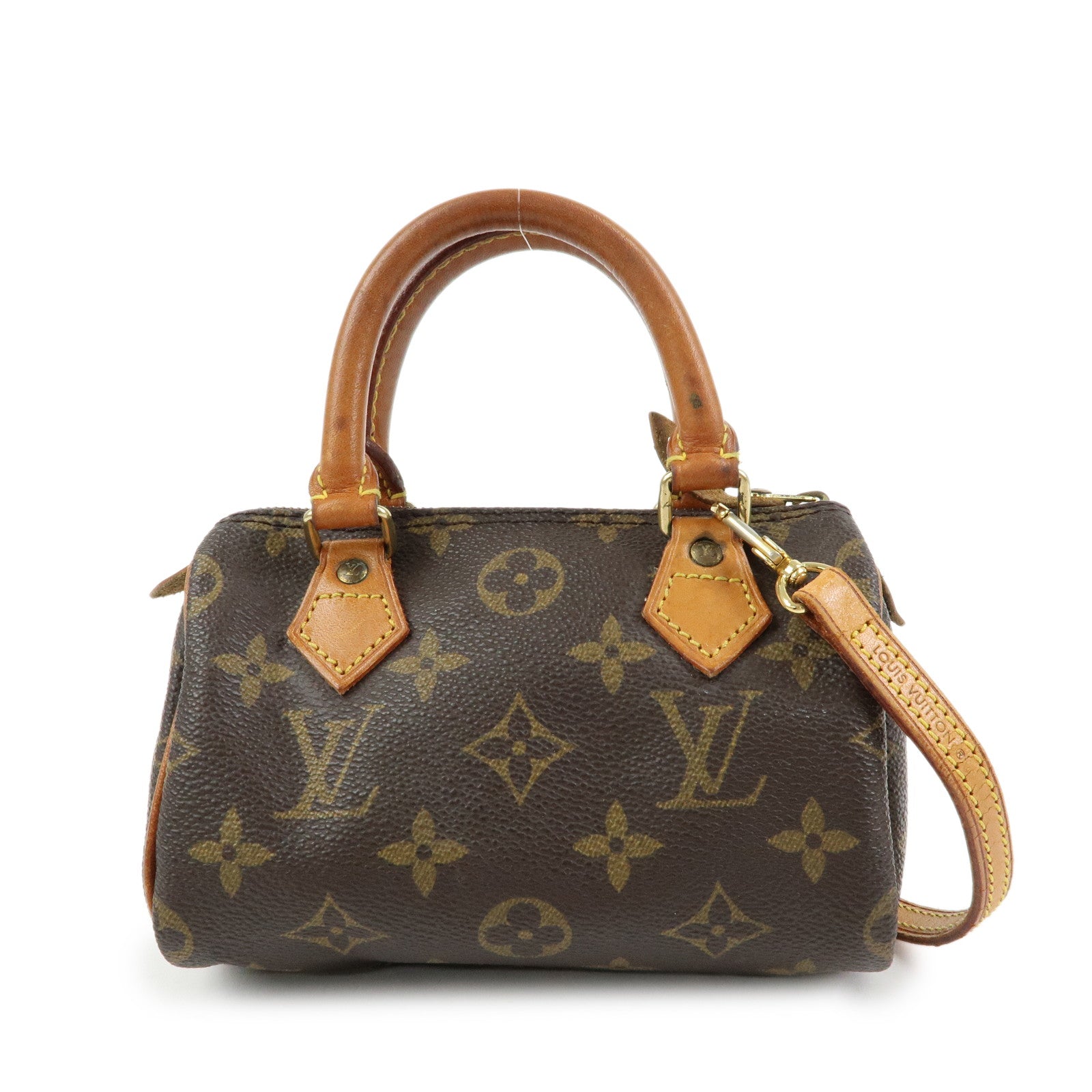 Louis Vuitton Monogram Mini Speedy Hand Bag Brown M41534