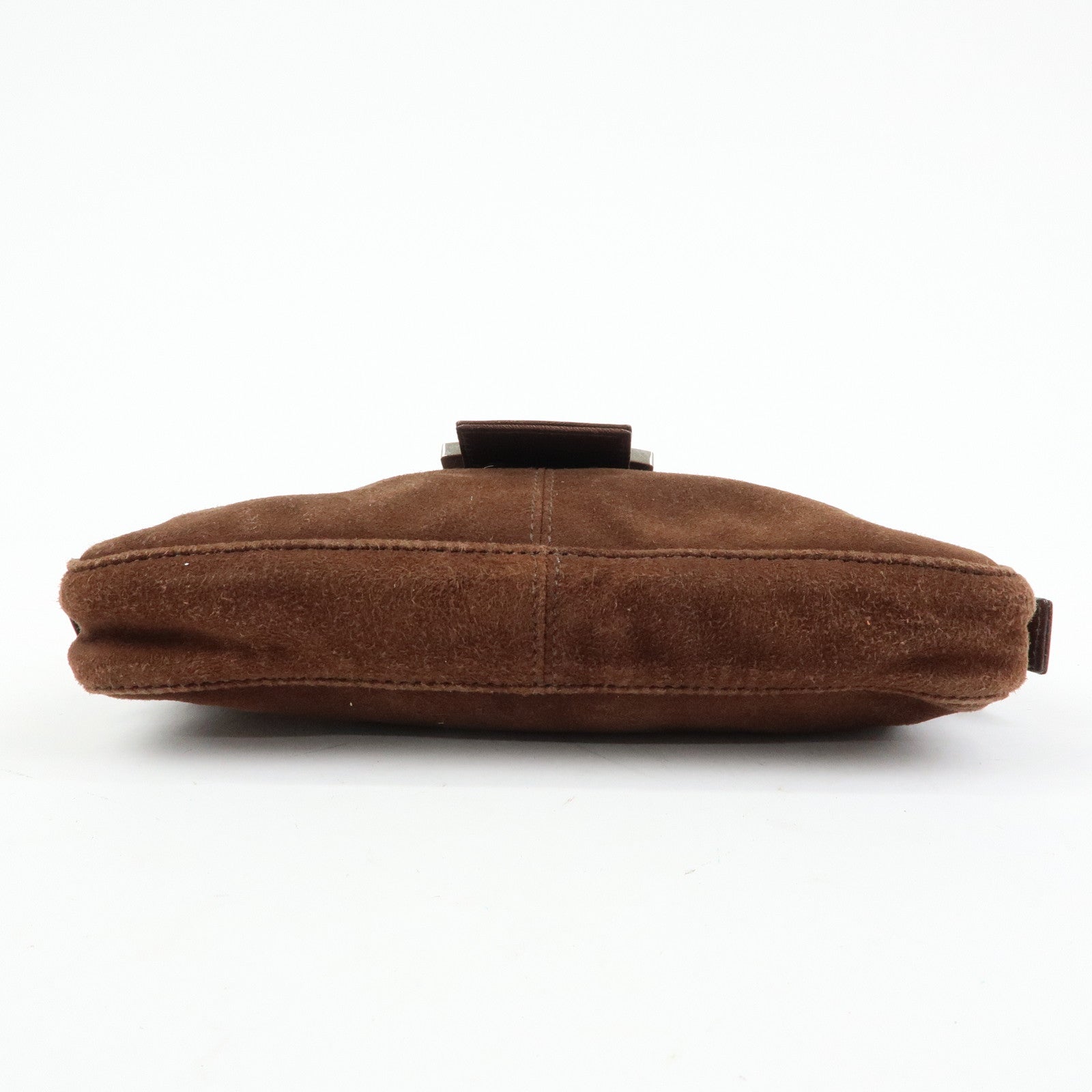 FENDI Suede Leather Shoulder Bag Hand Bag Brown 26568