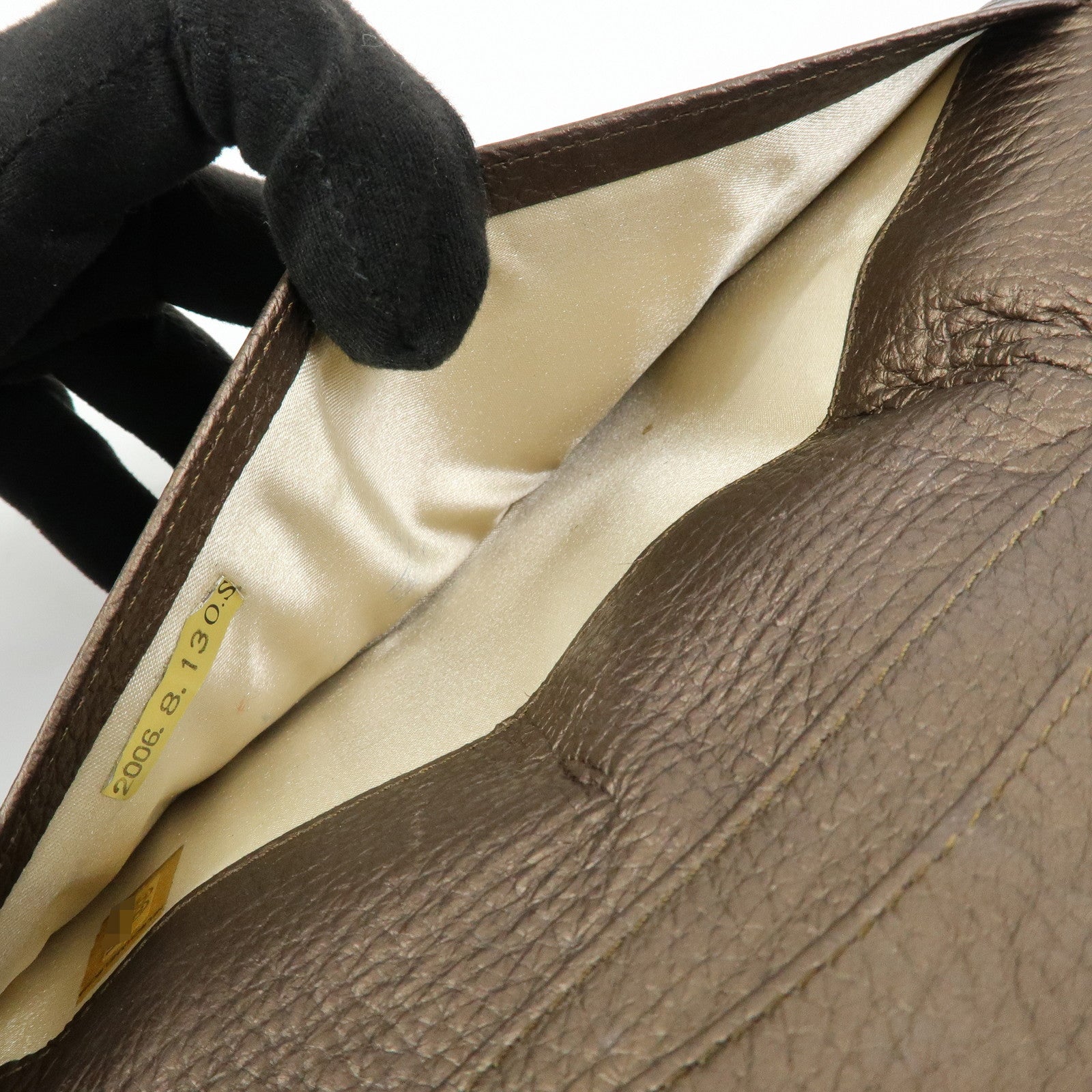 CHANEL COCO Mark Luxury Line Calf Leather Long Wallet Brown