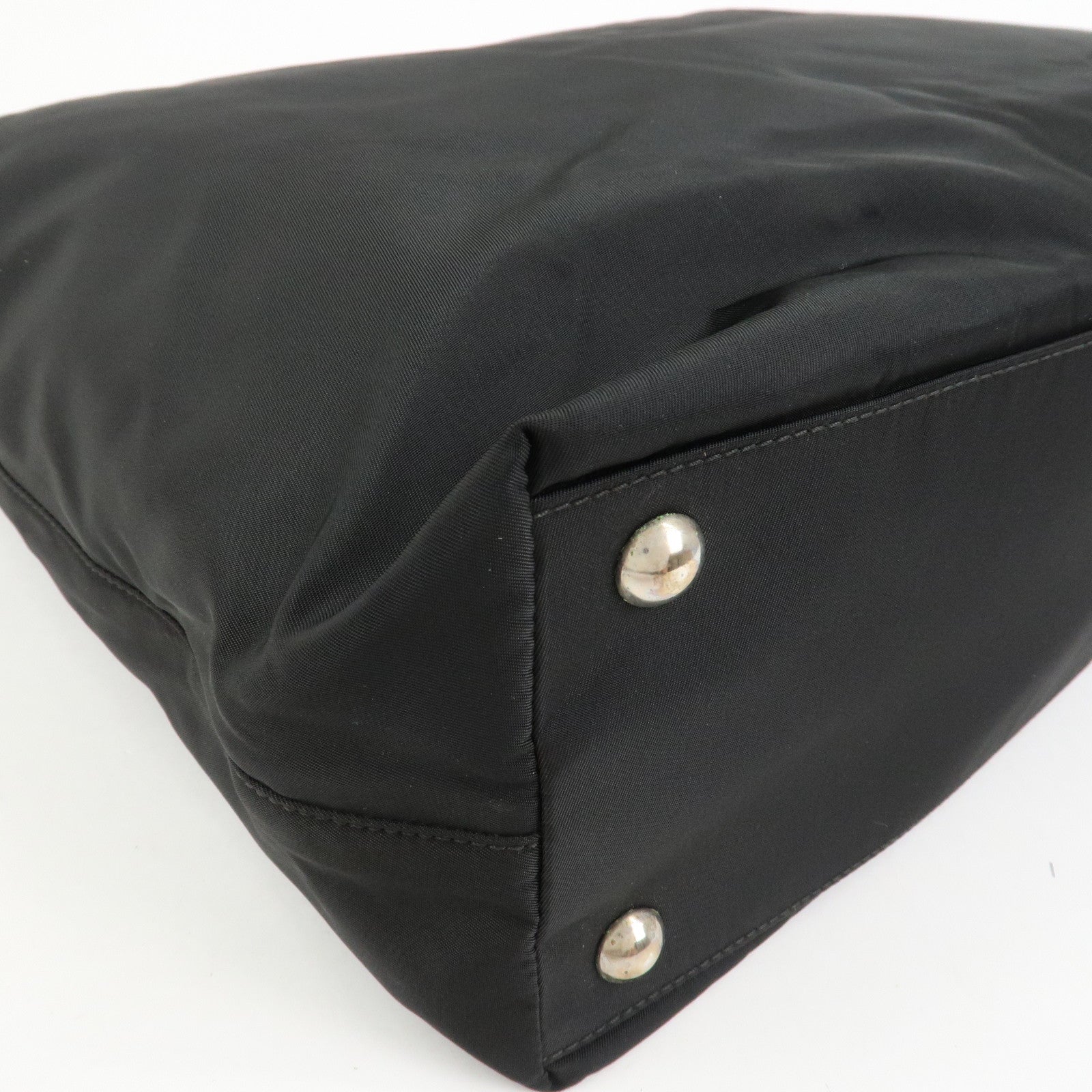 PRADA Nylon Patent Leather 2Way Bag Shoulder Bag Black BN1106