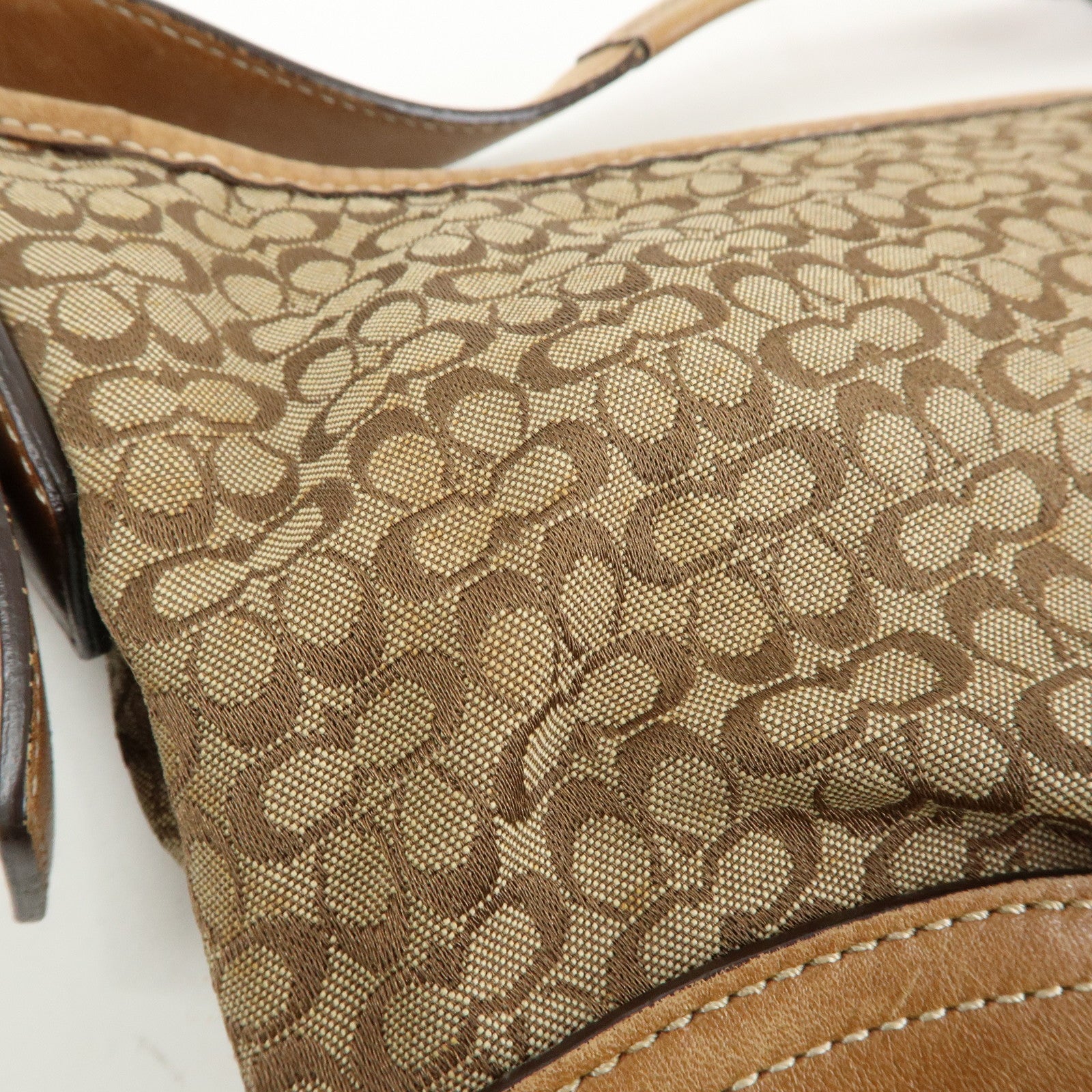 COACH Signature Ergo Set of 2 Leather Canvas Shoulder Bag Brown