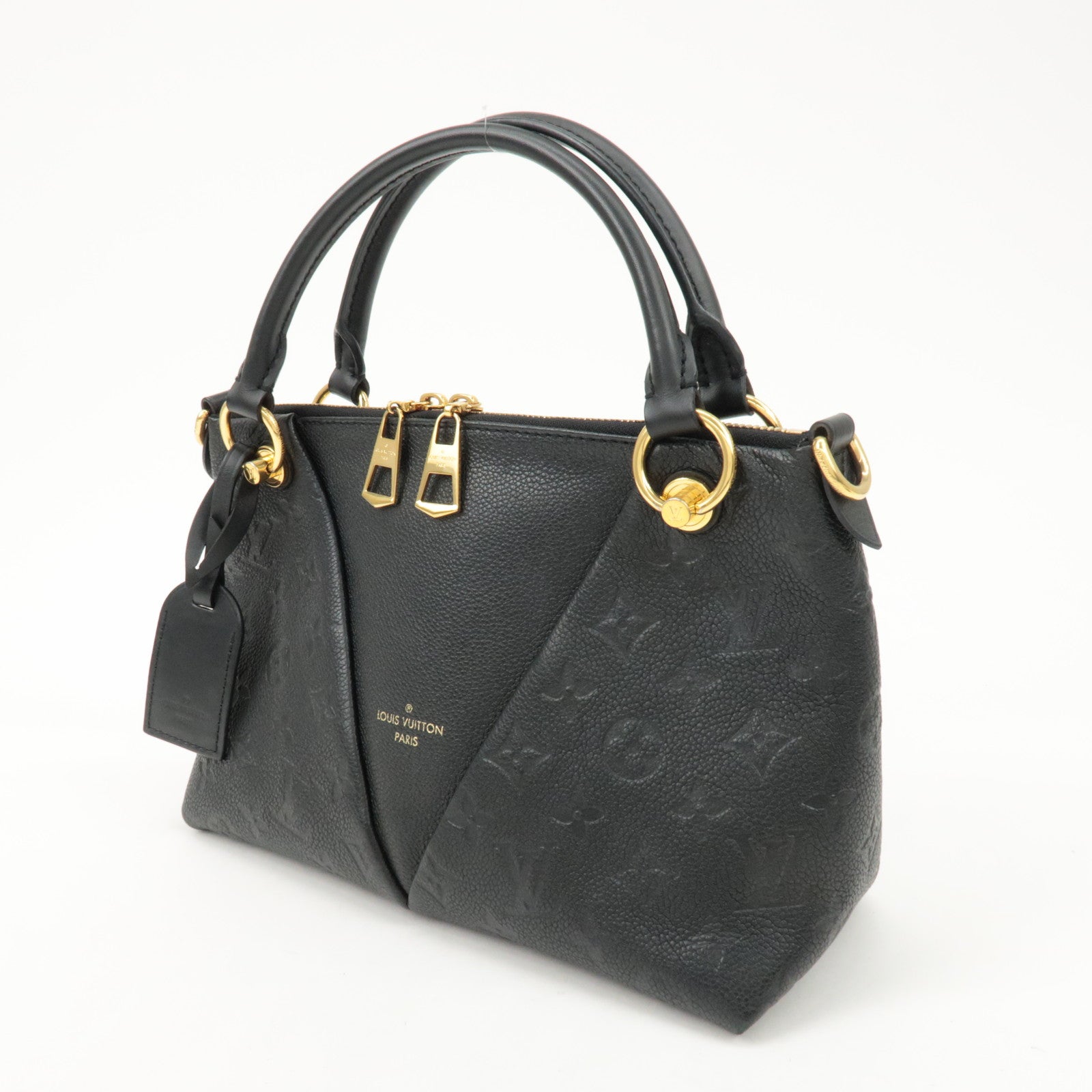 Louis Vuitton Monogram Empreinte Leather V Tote BB Noir M44937 Used