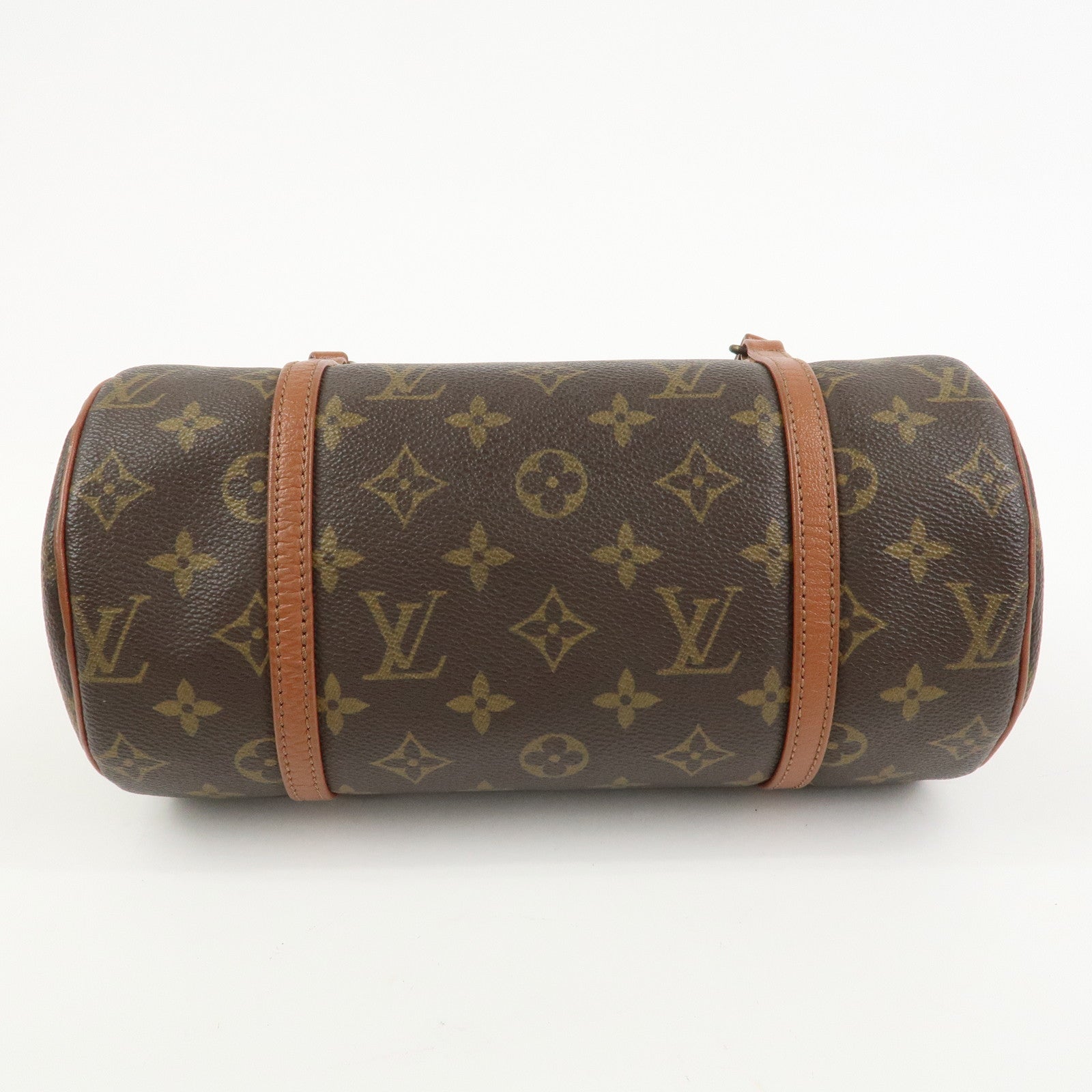 Louis Vuitton Monogram Papillon 26 Hand Bag Old Style Brown M51366