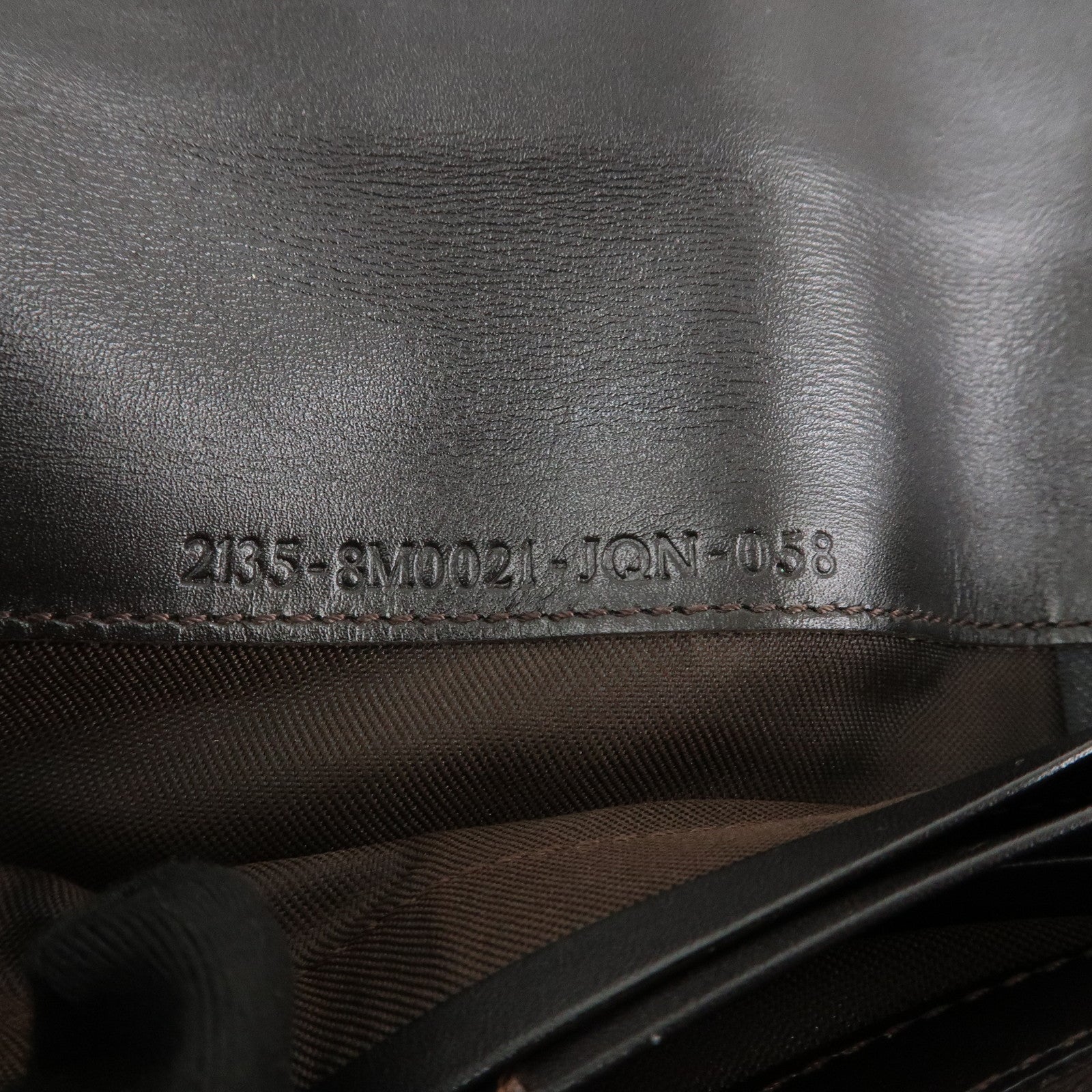 FENDI Zucchino Canvas Leather Bi-Fold Long Wallet Dark Brown 8M0021 Used