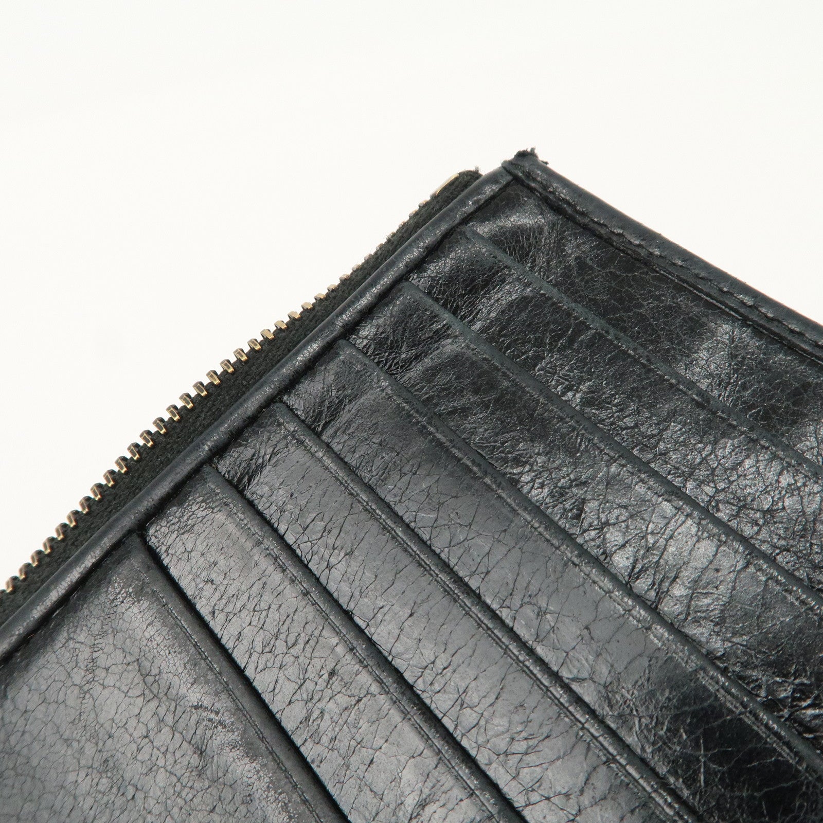 MIU MIU Matelasse Leather Card Case Black 5MB006 Used